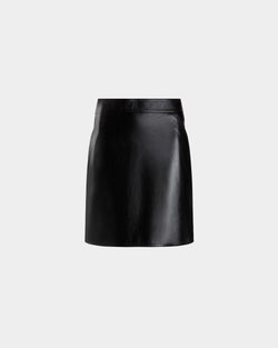 Minifalda De Piel Negra