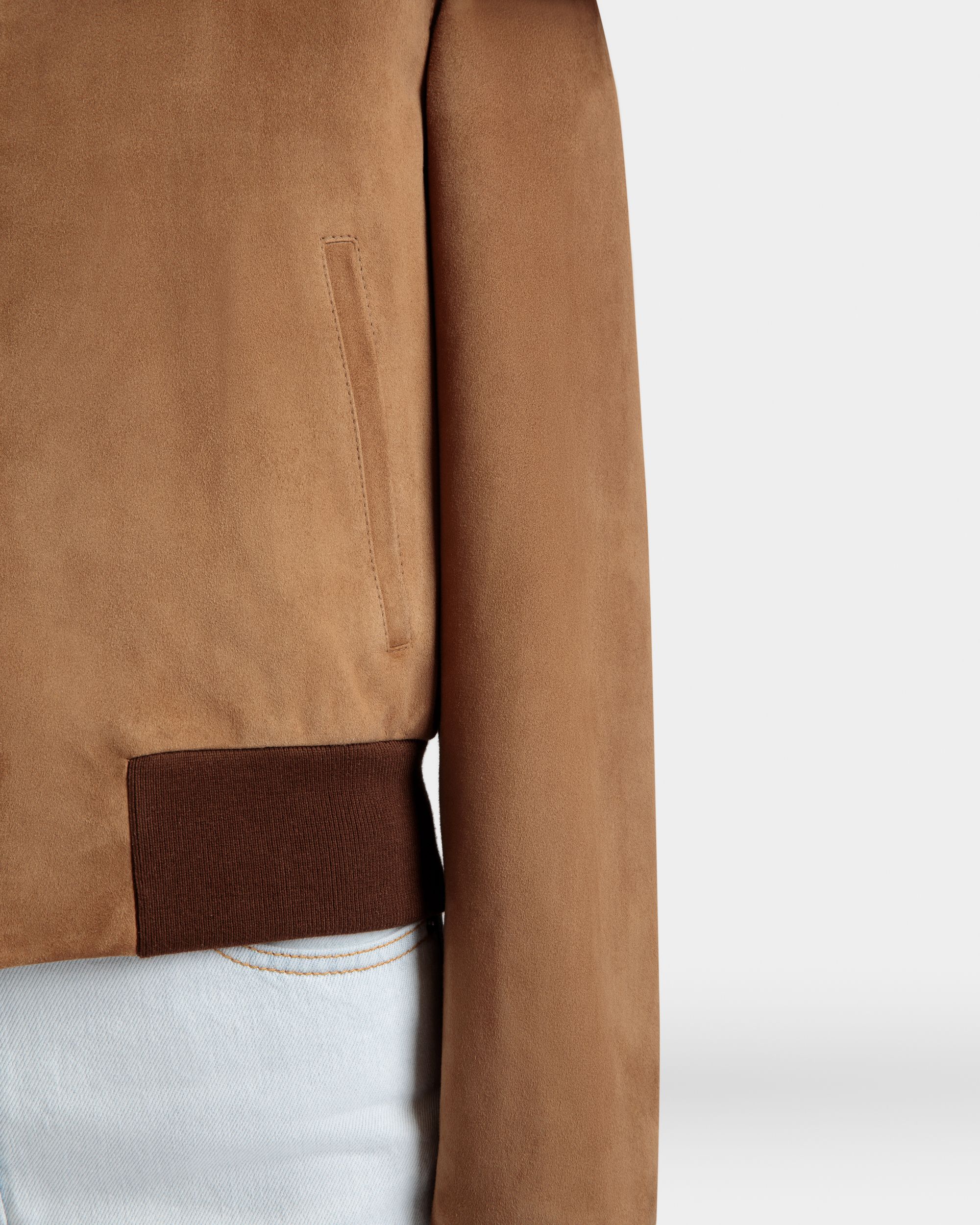 Bally Global - Bomber in Brown Suede - Brown