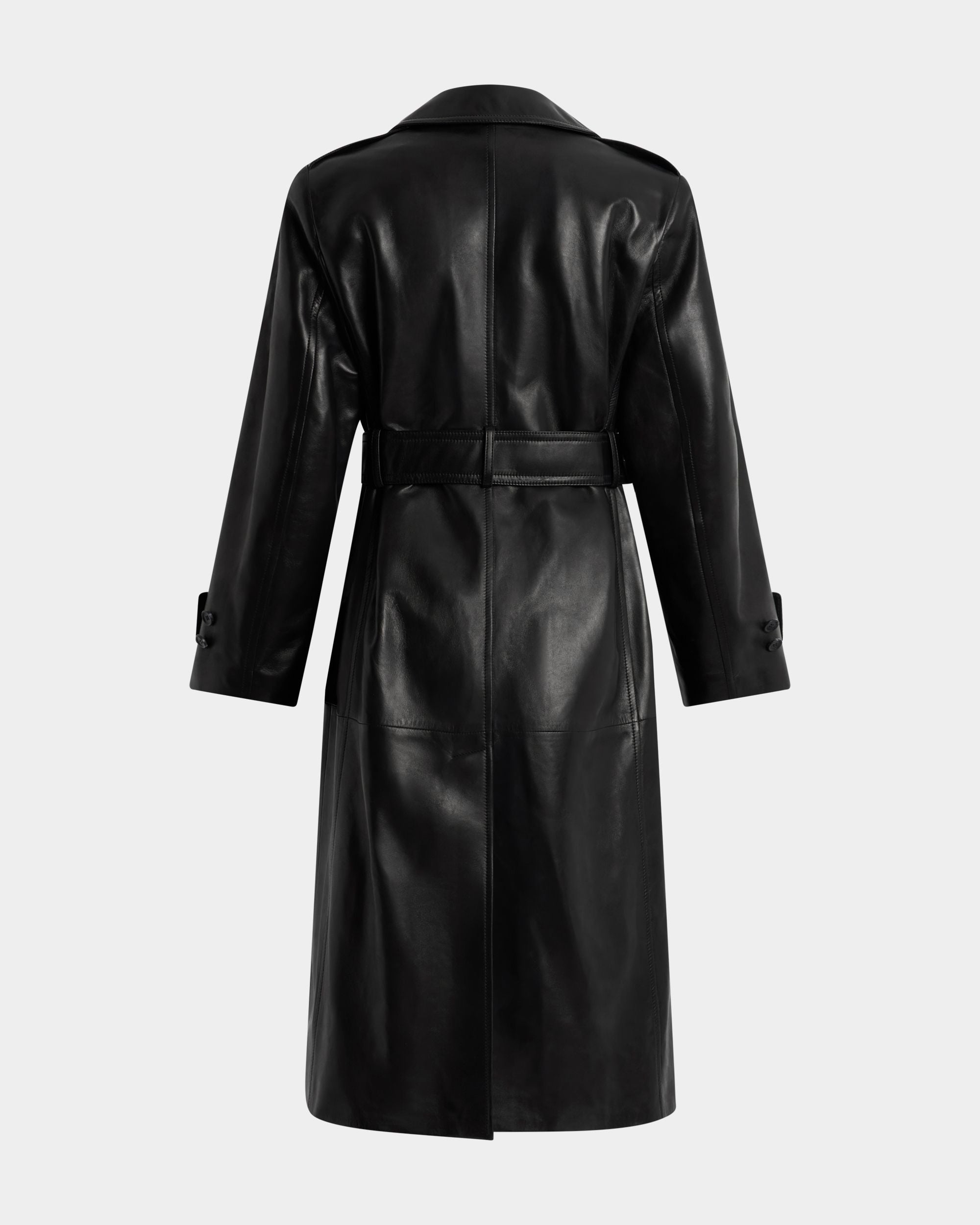 Bally Global - Trench Coat in Black Leather - Black