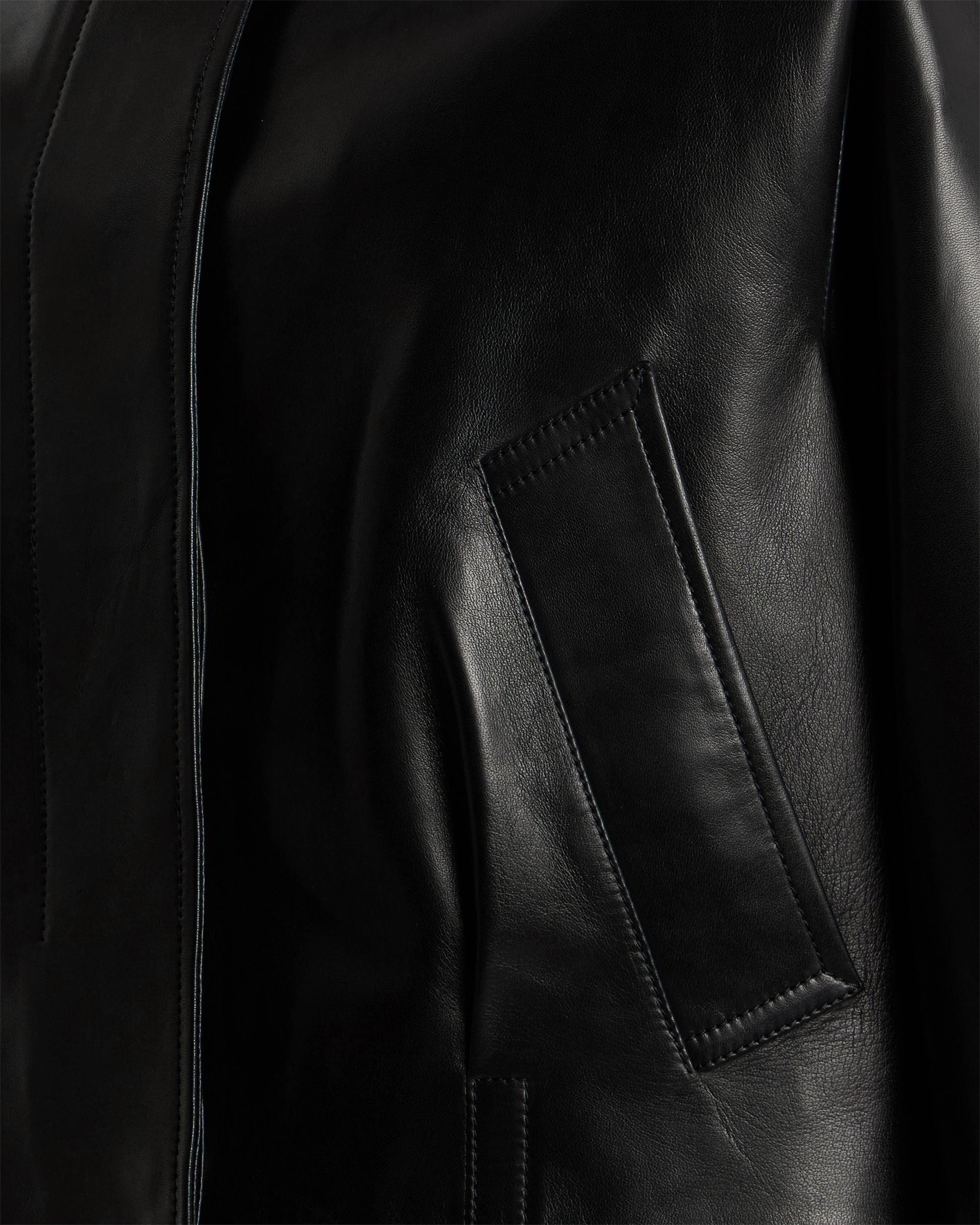 Bally Global - Cropped Jacket in Black Leather - Black