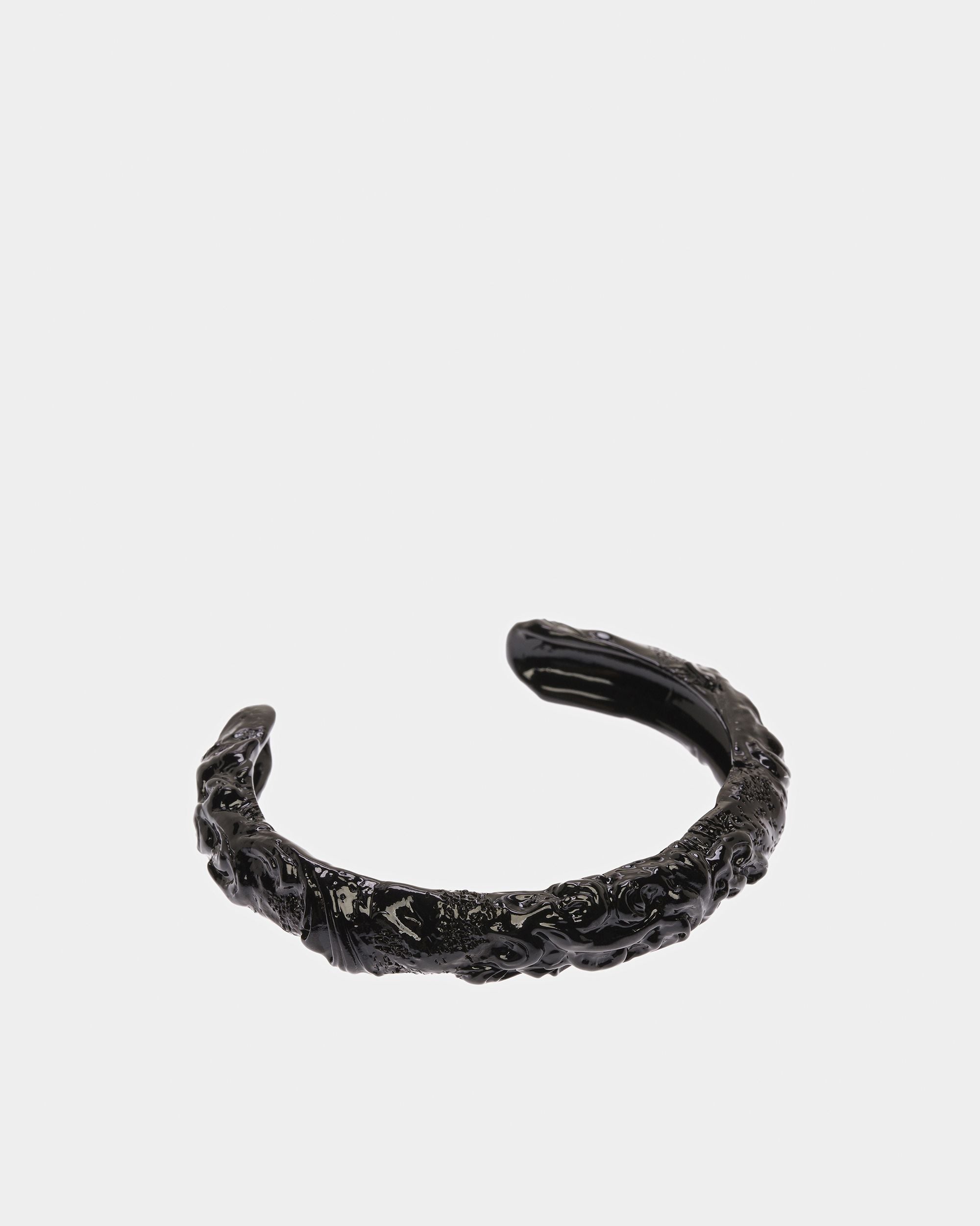 Bally Global - Bracelet Manchette Effet Sculptural En Noir - Noir
