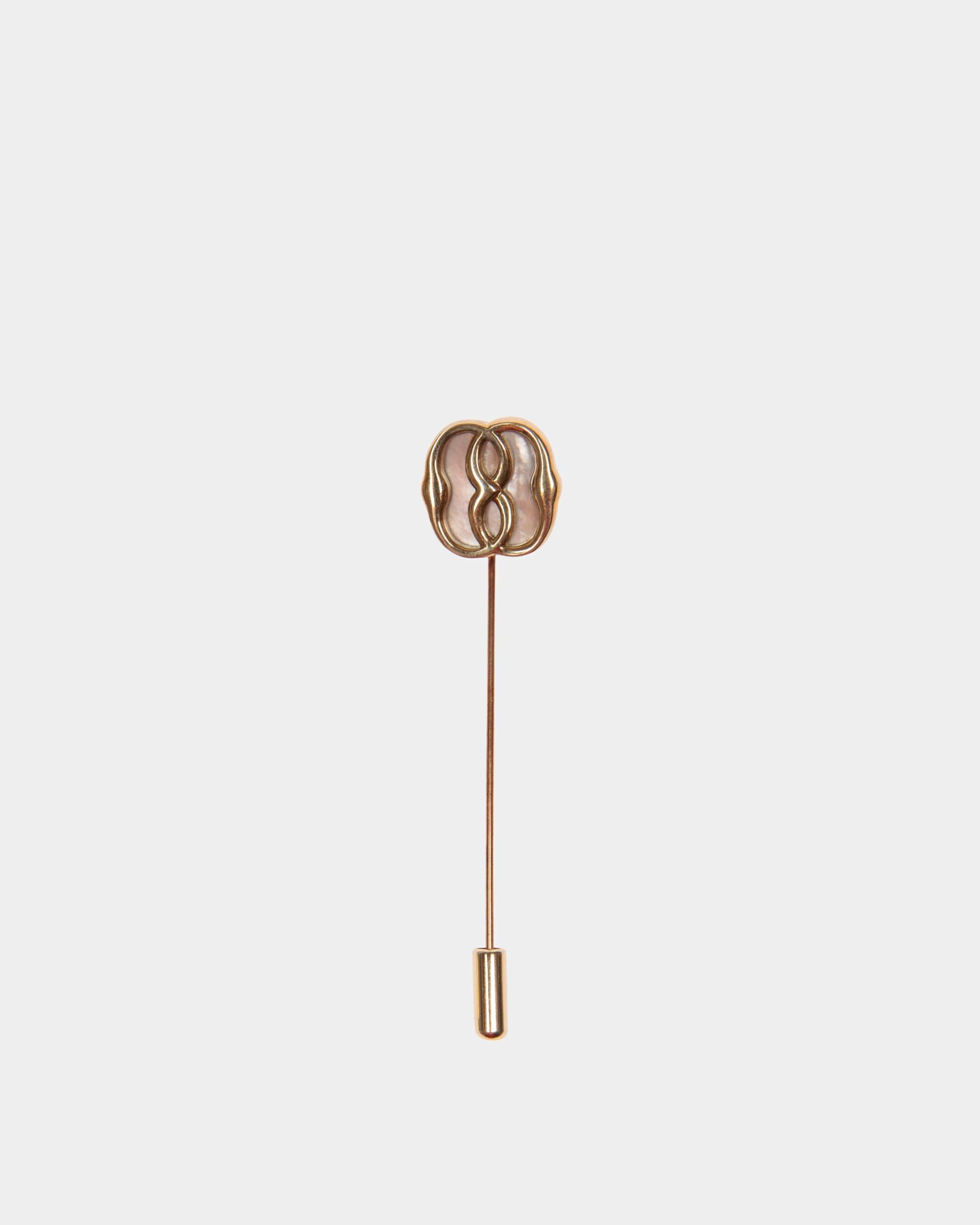 Bally Global - Emblem Pin In Hammered Gold - Dorado