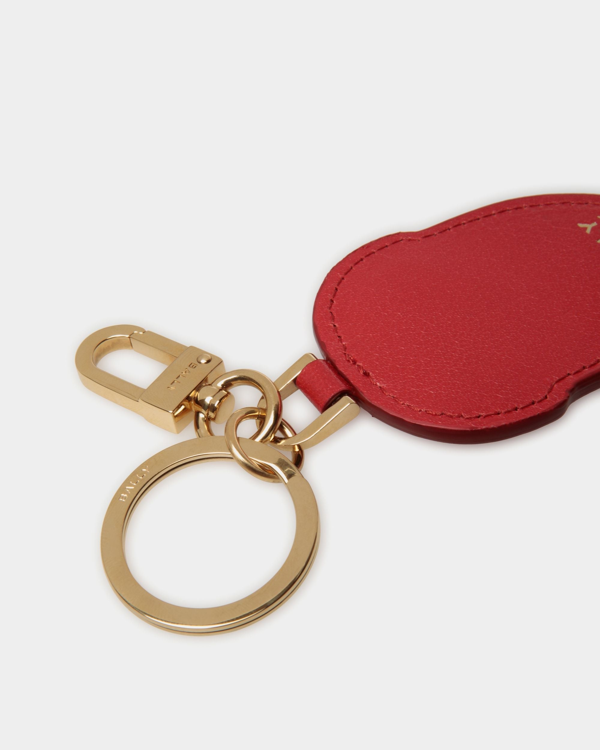Bally Global - Llavero Unda De Piel Roja - Rojo
