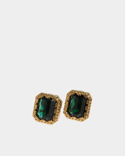Clip Earrings In Emerald