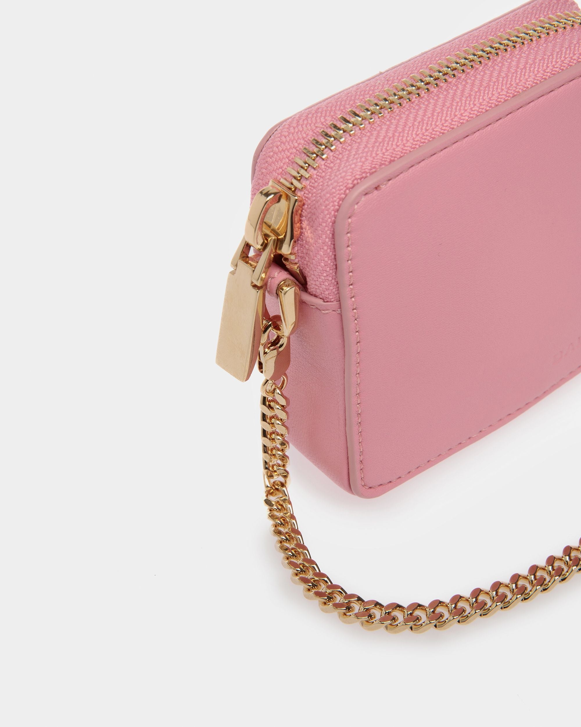 Bally Global - Monedero Con Cremallera Block De Piel - Rosa
