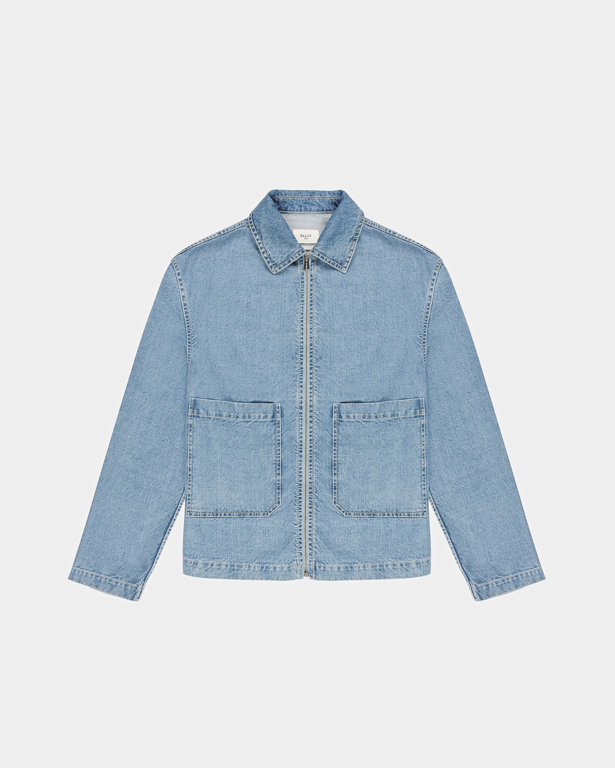 Bally Global - Cotton Denim Jacket In Light Blue - Blue