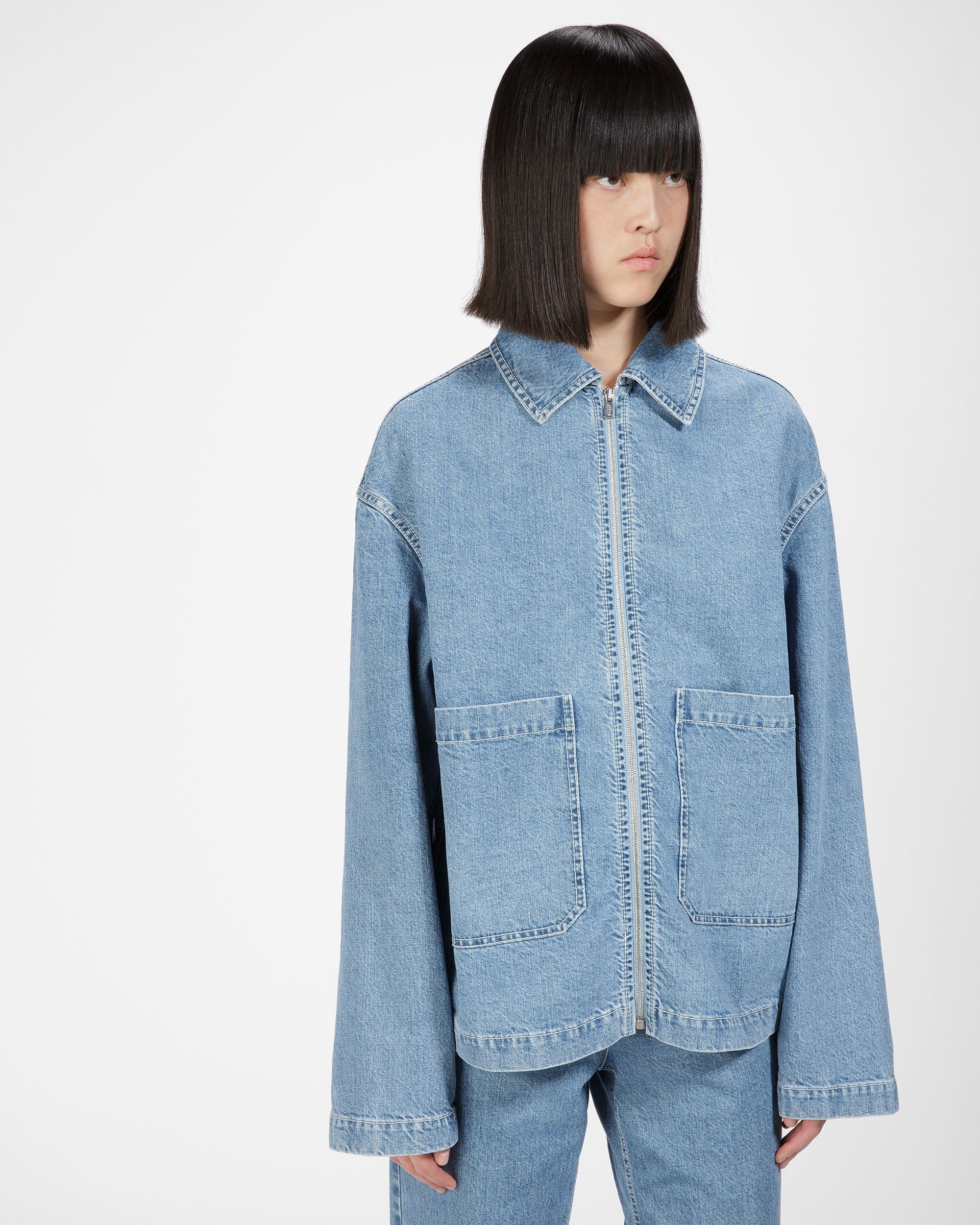 Bally Global - Cotton Denim Jacket In Light Blue - Blue