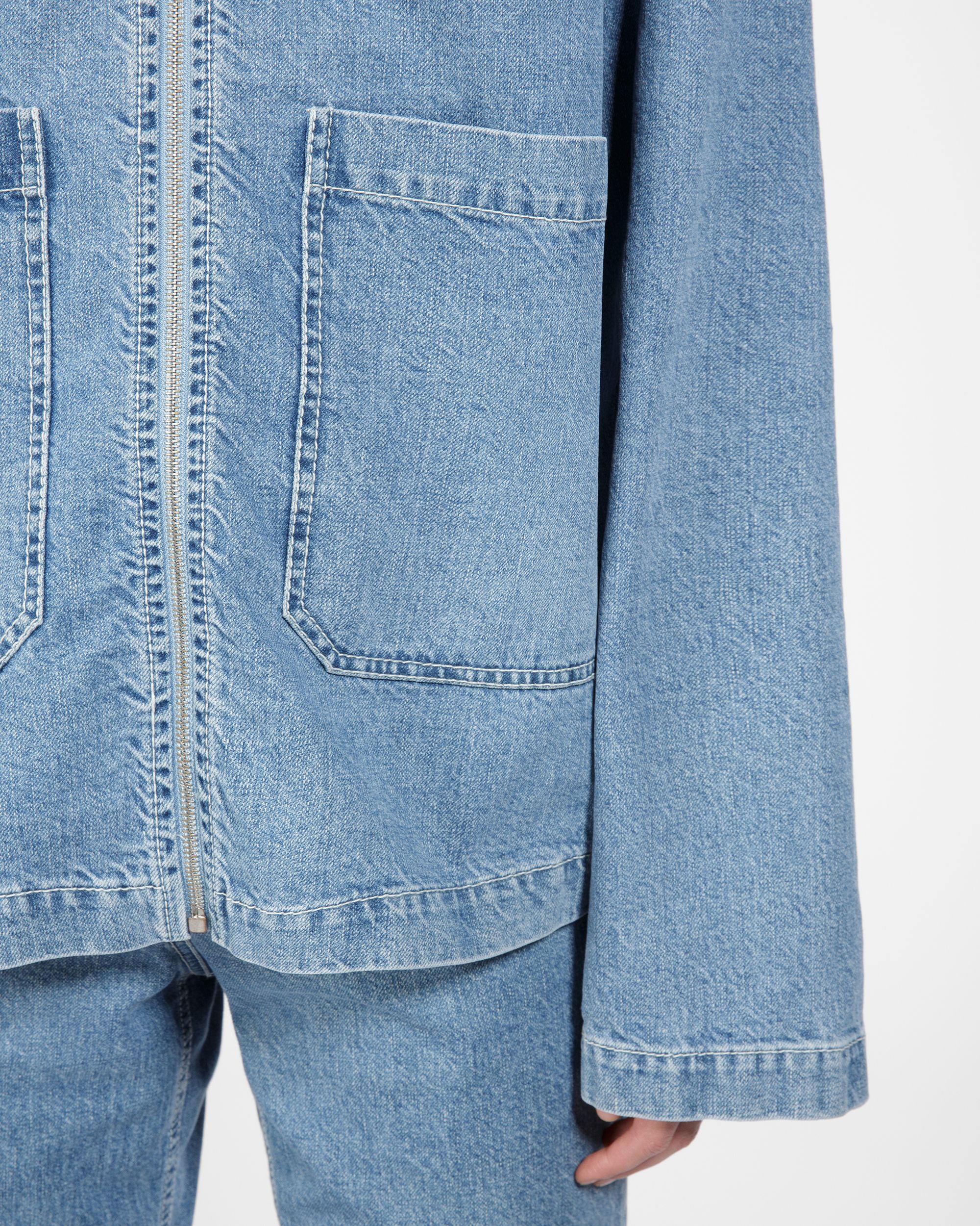 Bally Global - Cotton Denim Jacket In Light Blue - Blue