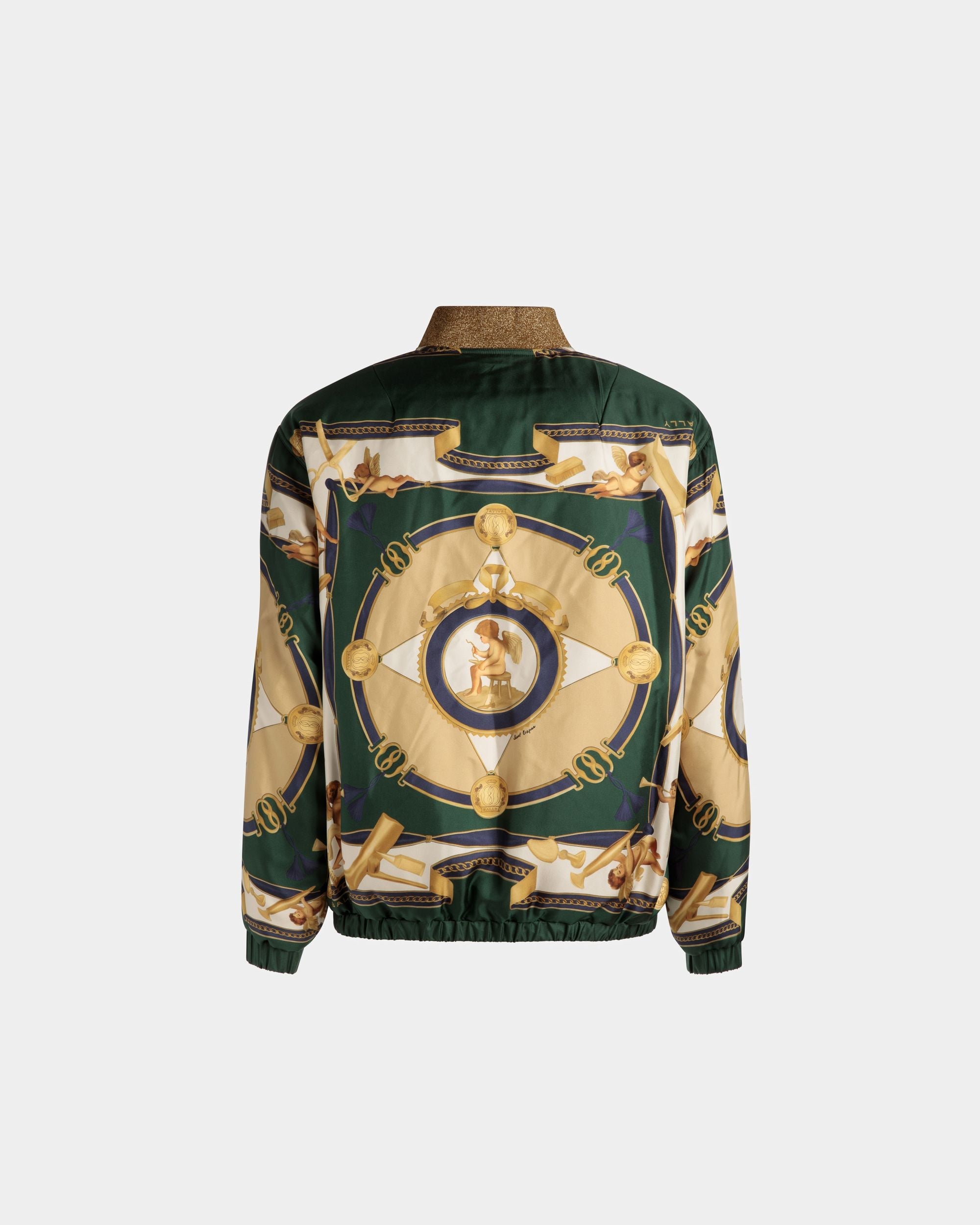 Bally Global - Bomber Jacket In Kelly Green Silk - Green