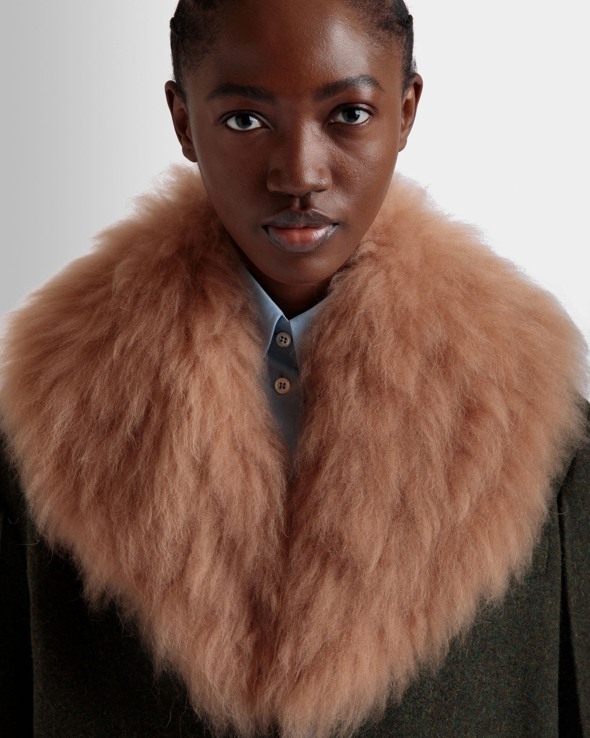 Bally Global - Single-Breasted Coat In Dark Green Wool - Verde