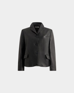 Blazer De Piel Negra