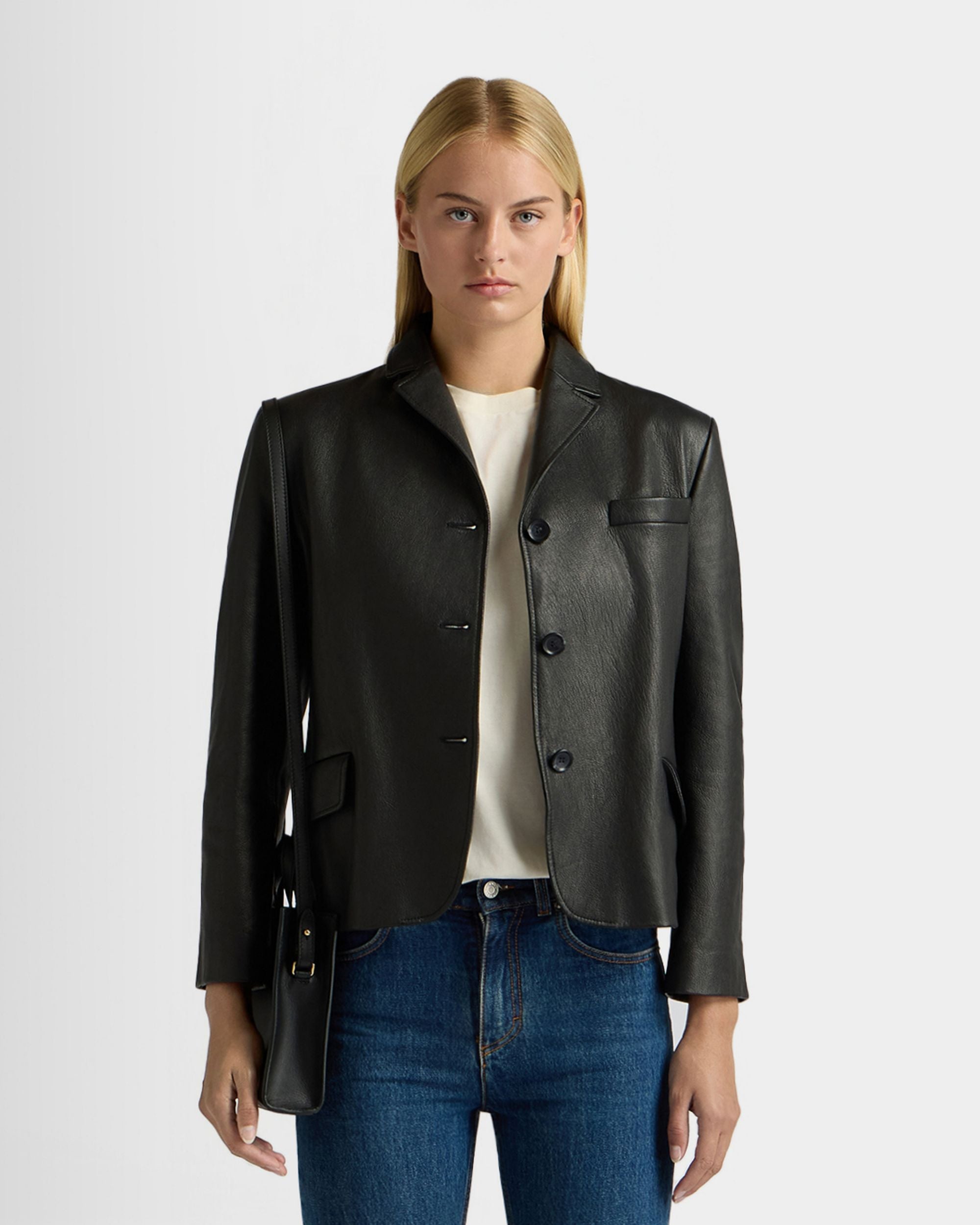 Bally Global - Blazer in Black Leather - Black