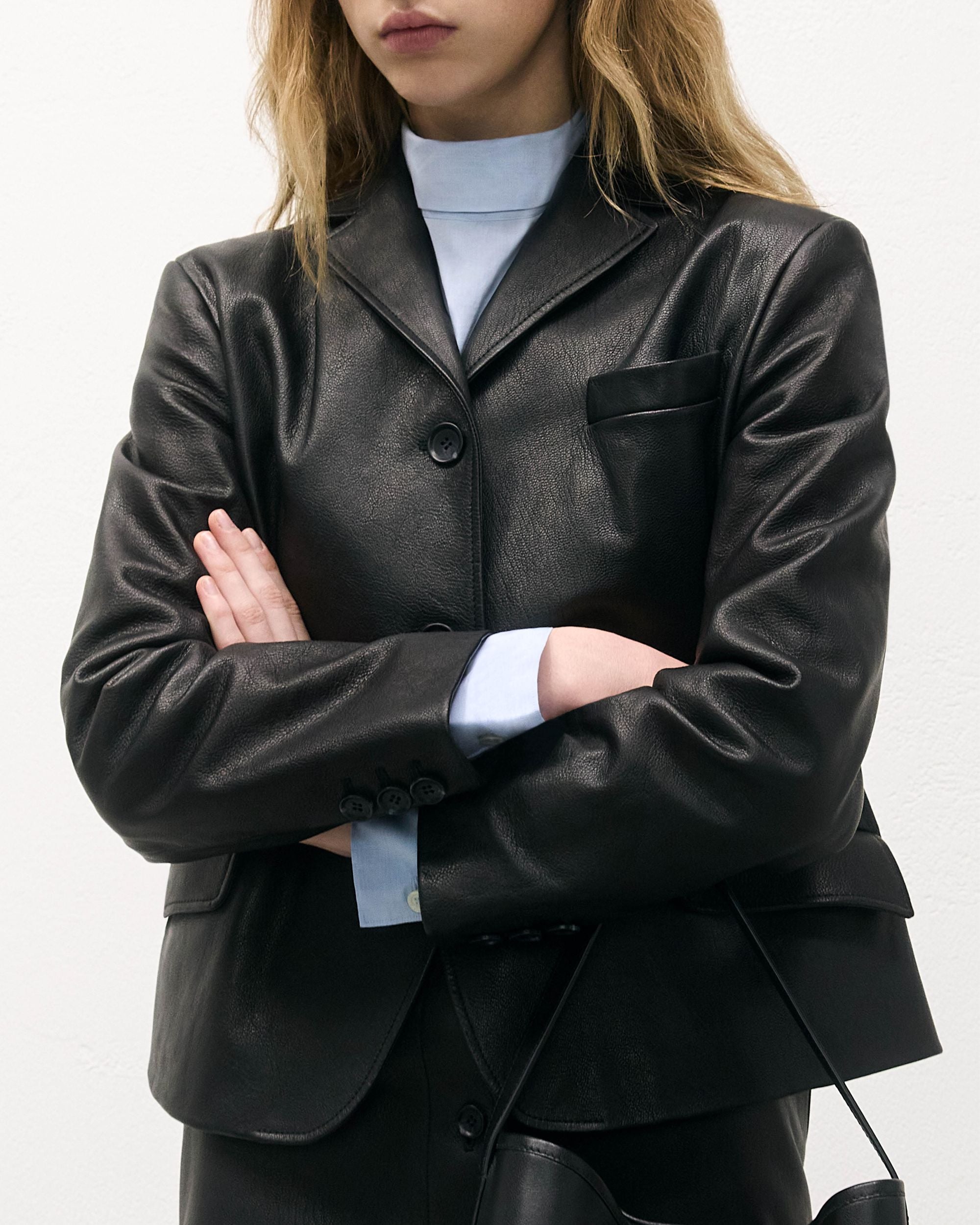 Bally Global - Blazer in Black Leather - Black