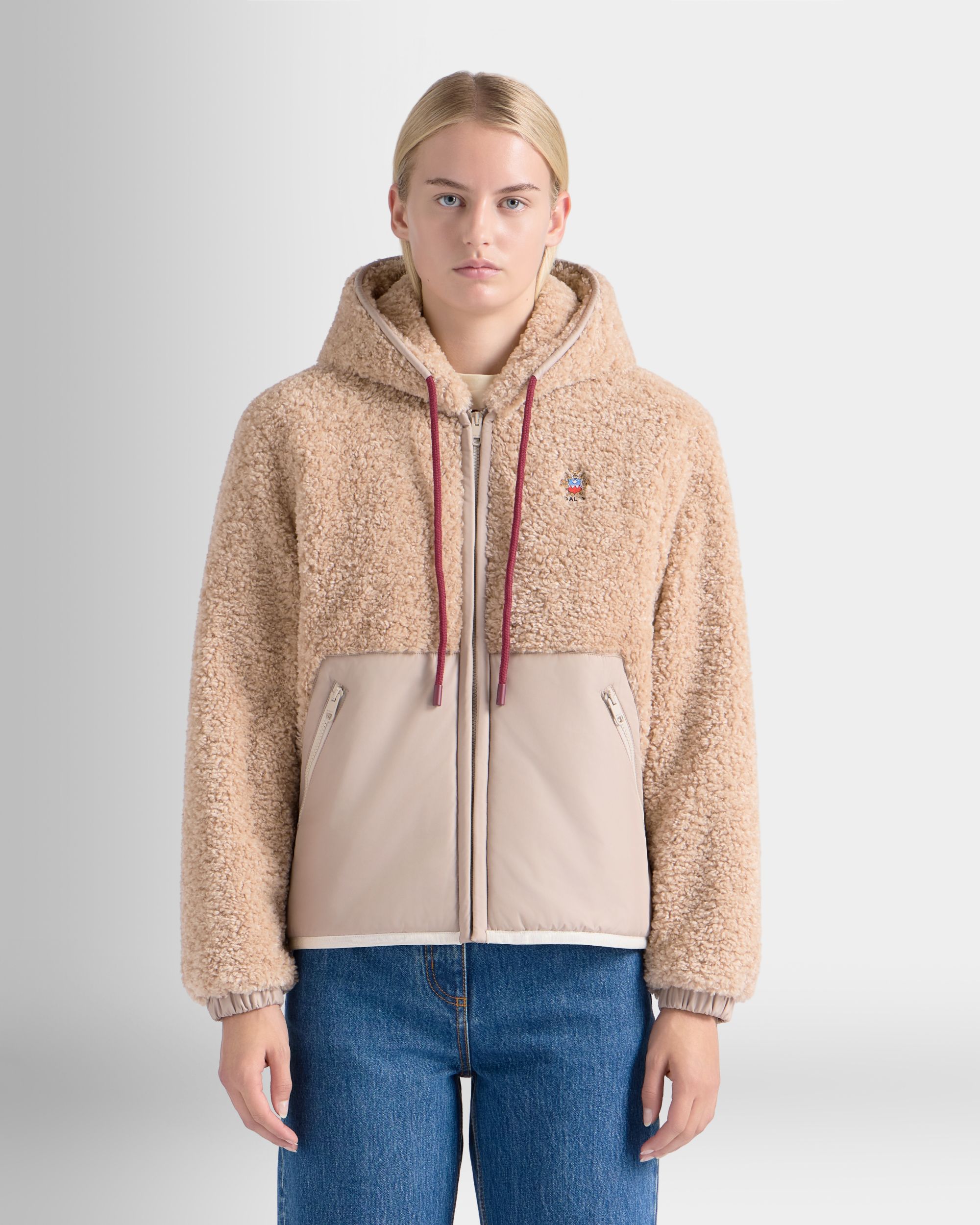 Bally Global - Fleece Jacket in Beige Polyester - Beige