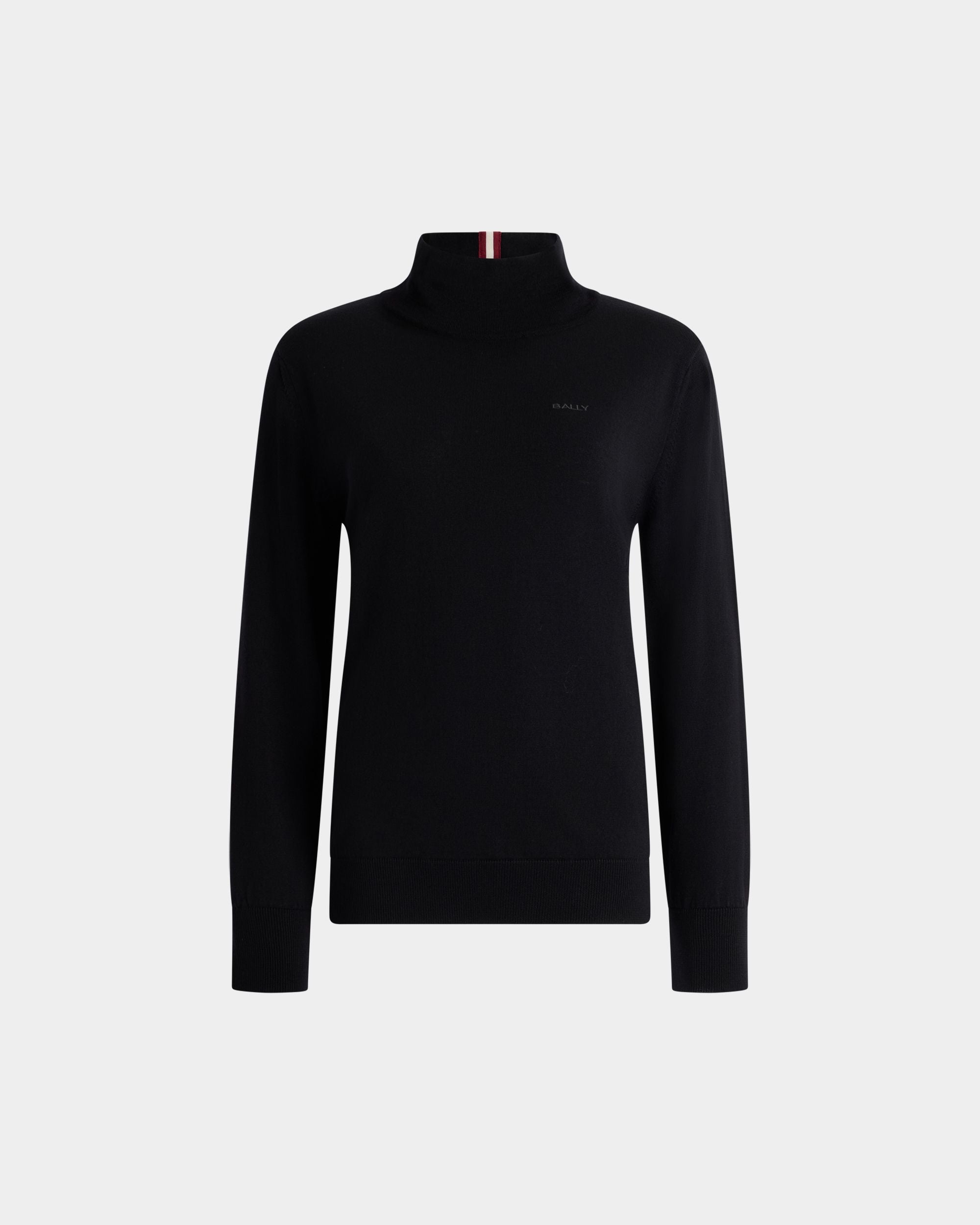 Bally Global - Mock Neck Sweater in Black Wool - Black