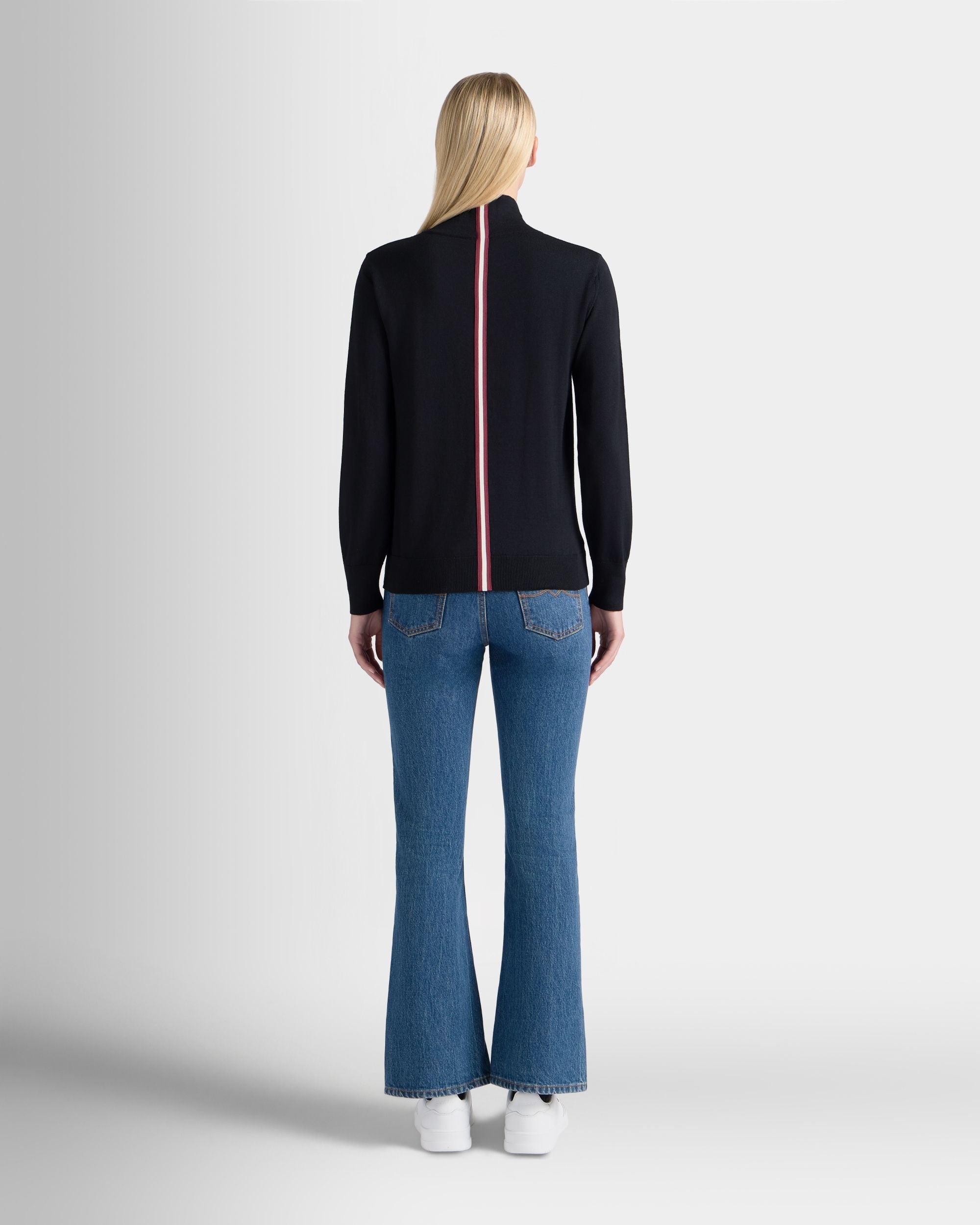Bally Global - Mock Neck Sweater in Black Wool - Black