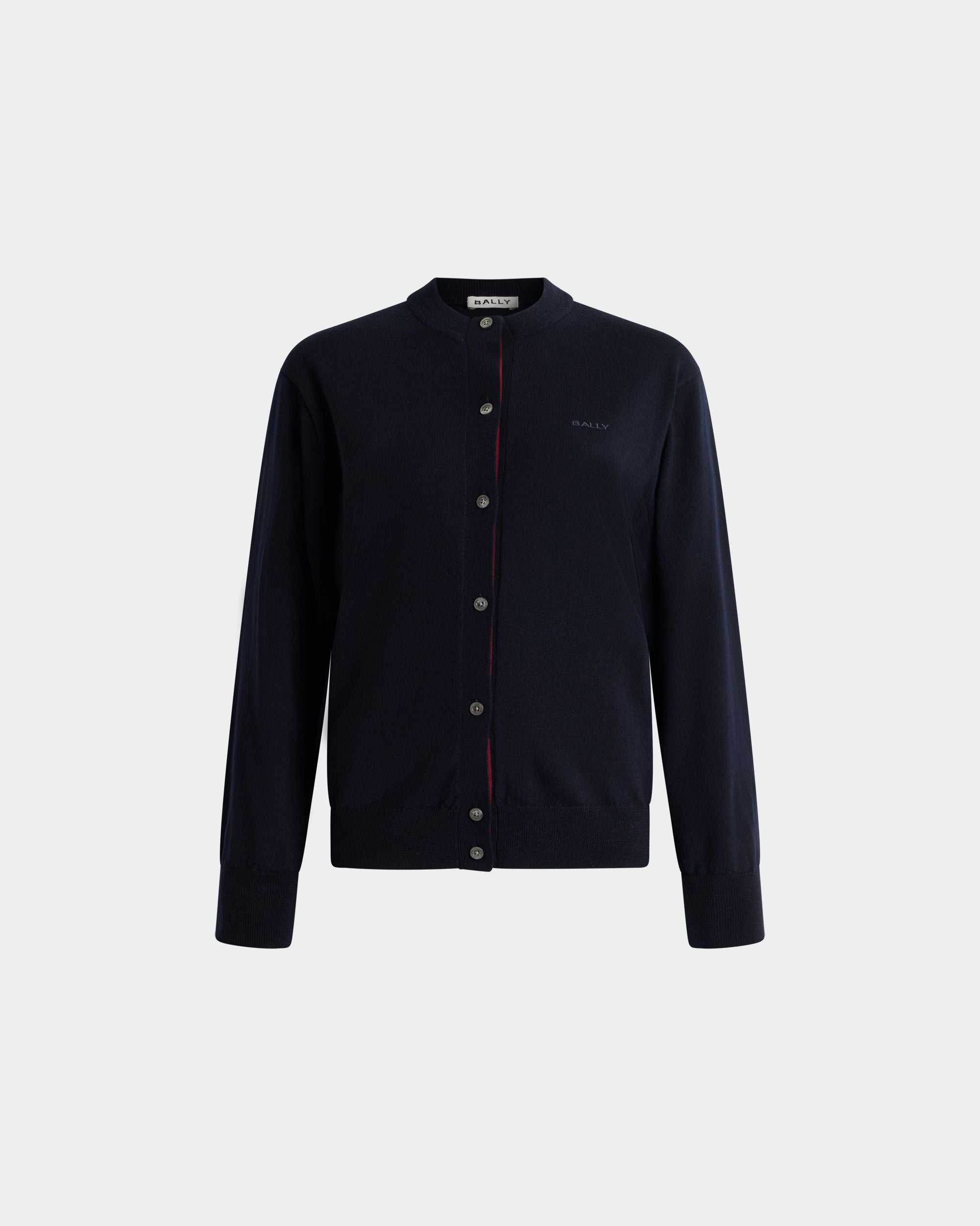 Bally Global - Cardigan in Navy Blue Wool - Blue