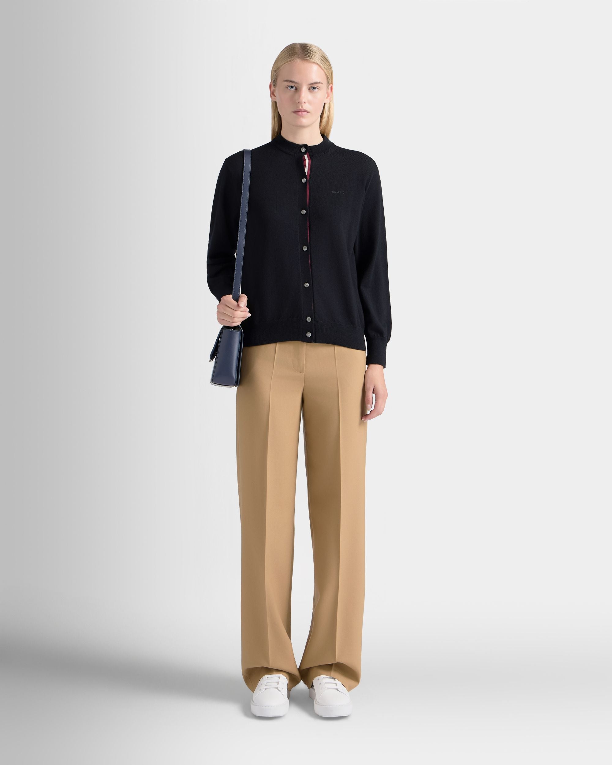 Bally Global - Cardigan in Black Wool - Black