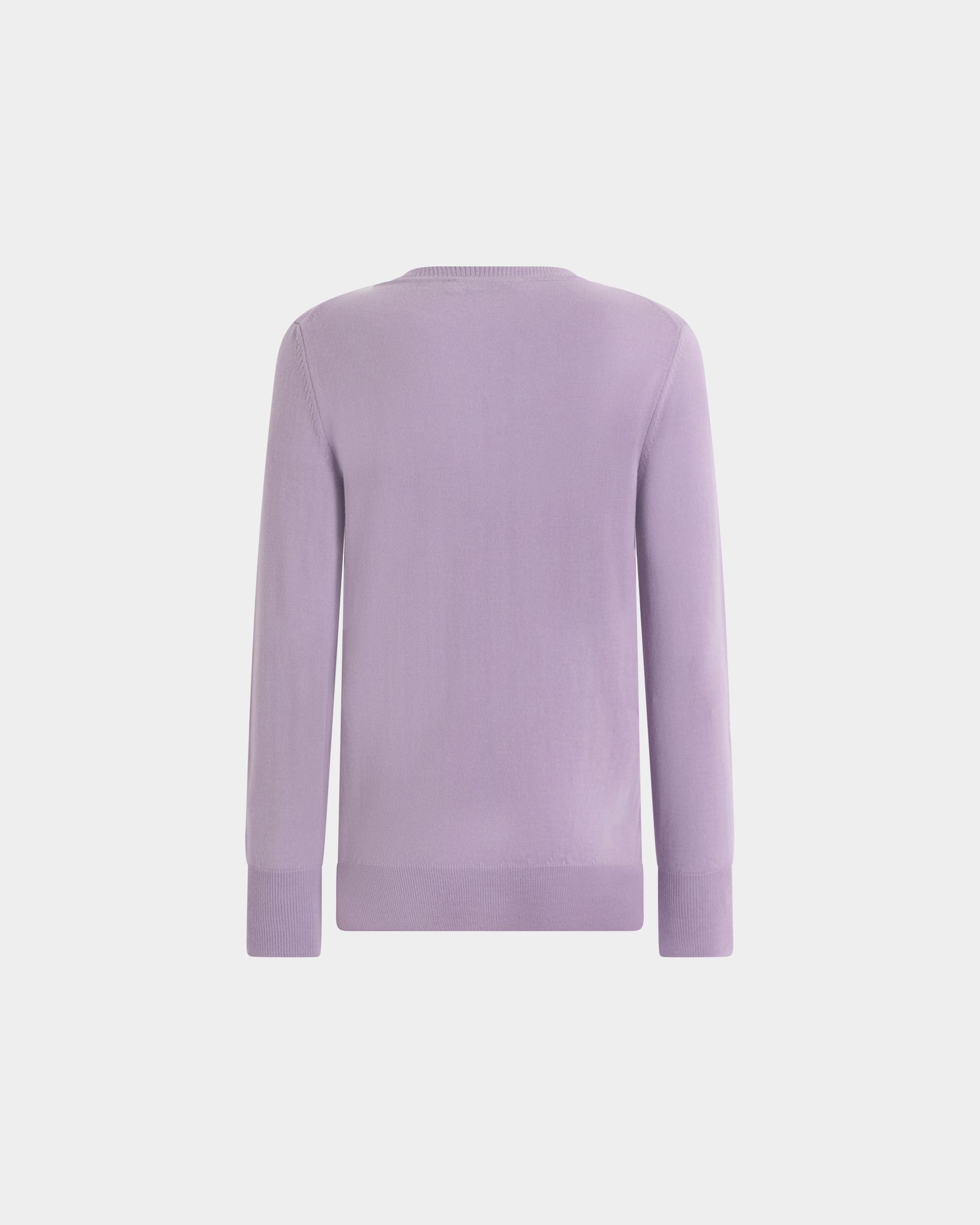 Bally Global - Crewneck Sweater in Light Mauve Wool - Pink