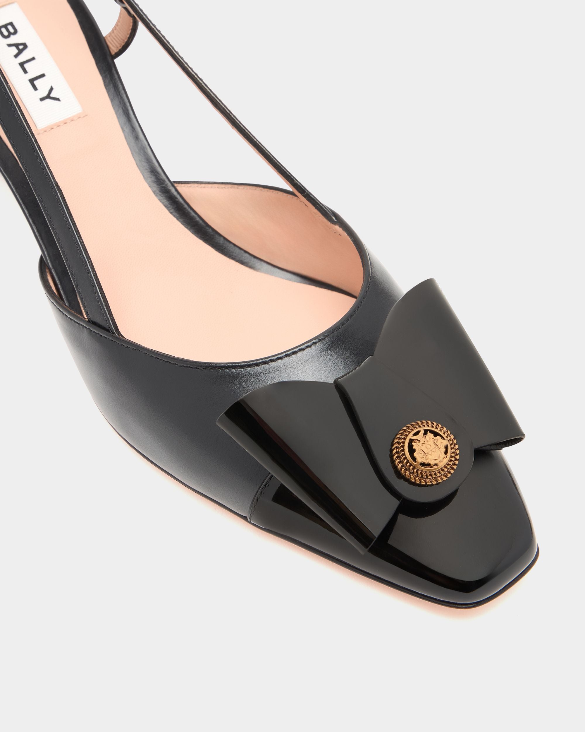 Bally Global - Zapato De Salón Destalonado B-Bow De Piel Negra - Negro