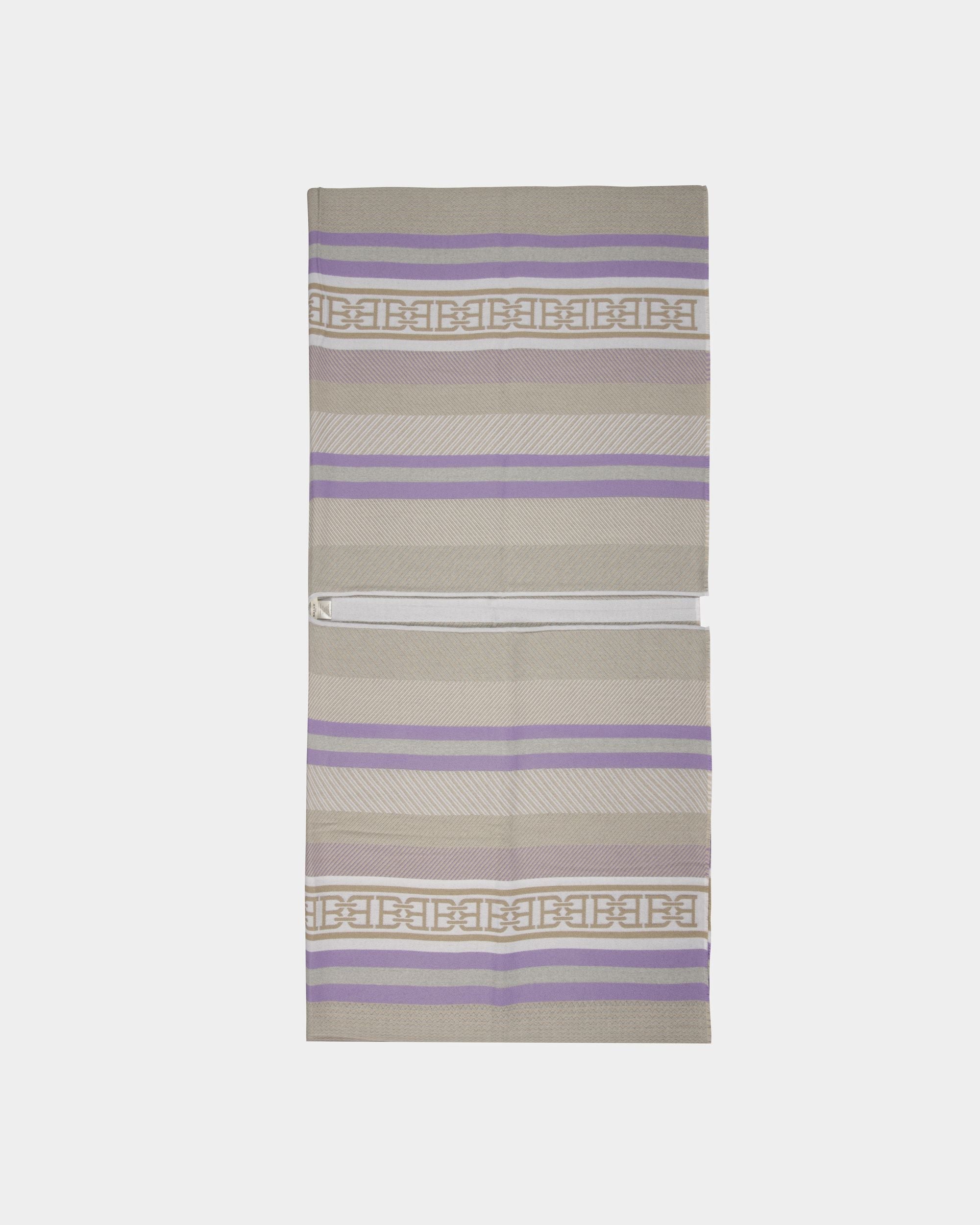 Bally Global - Wool Scarf In Bone - Purple