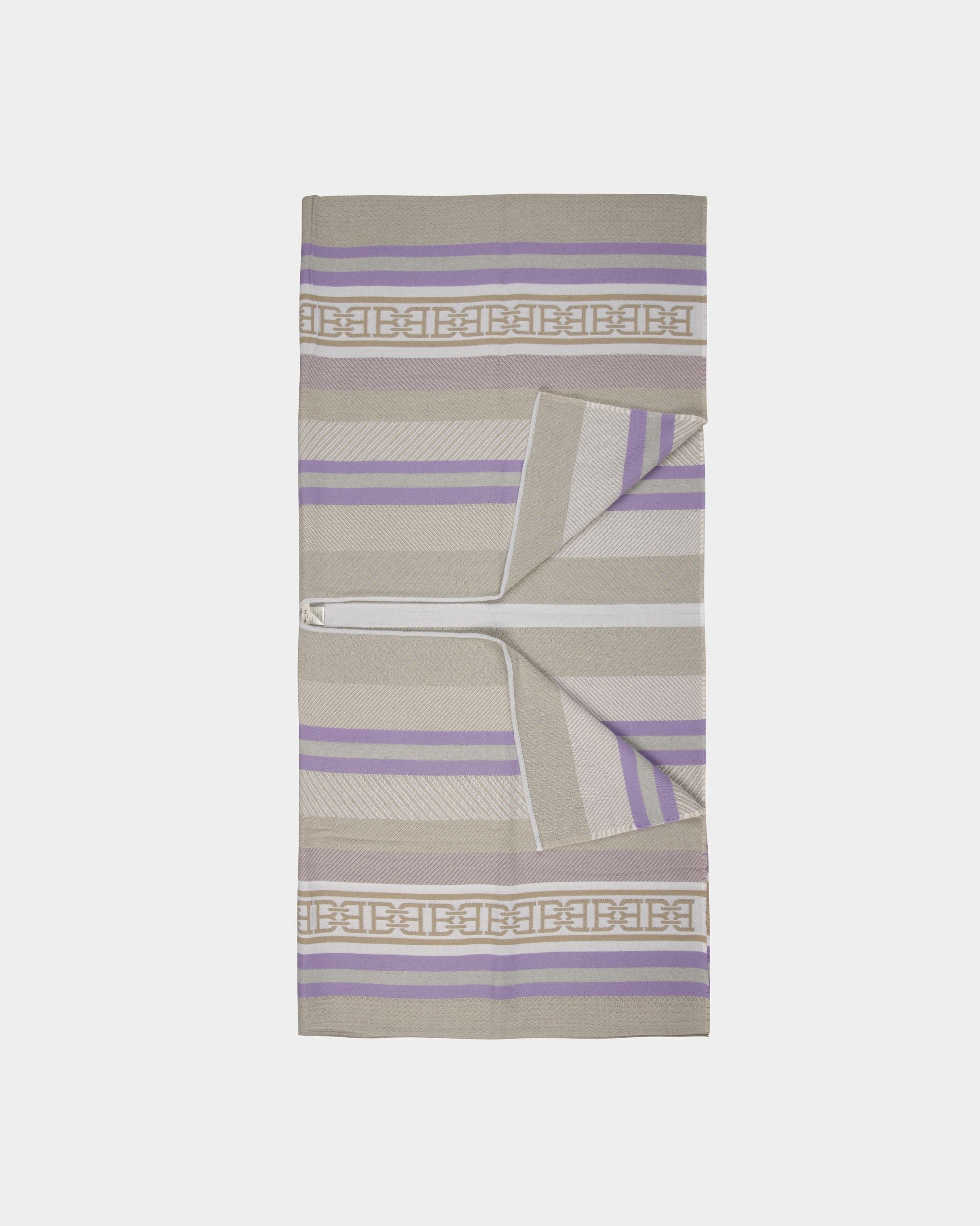 Bally Global - Wool Scarf In Bone - Purple