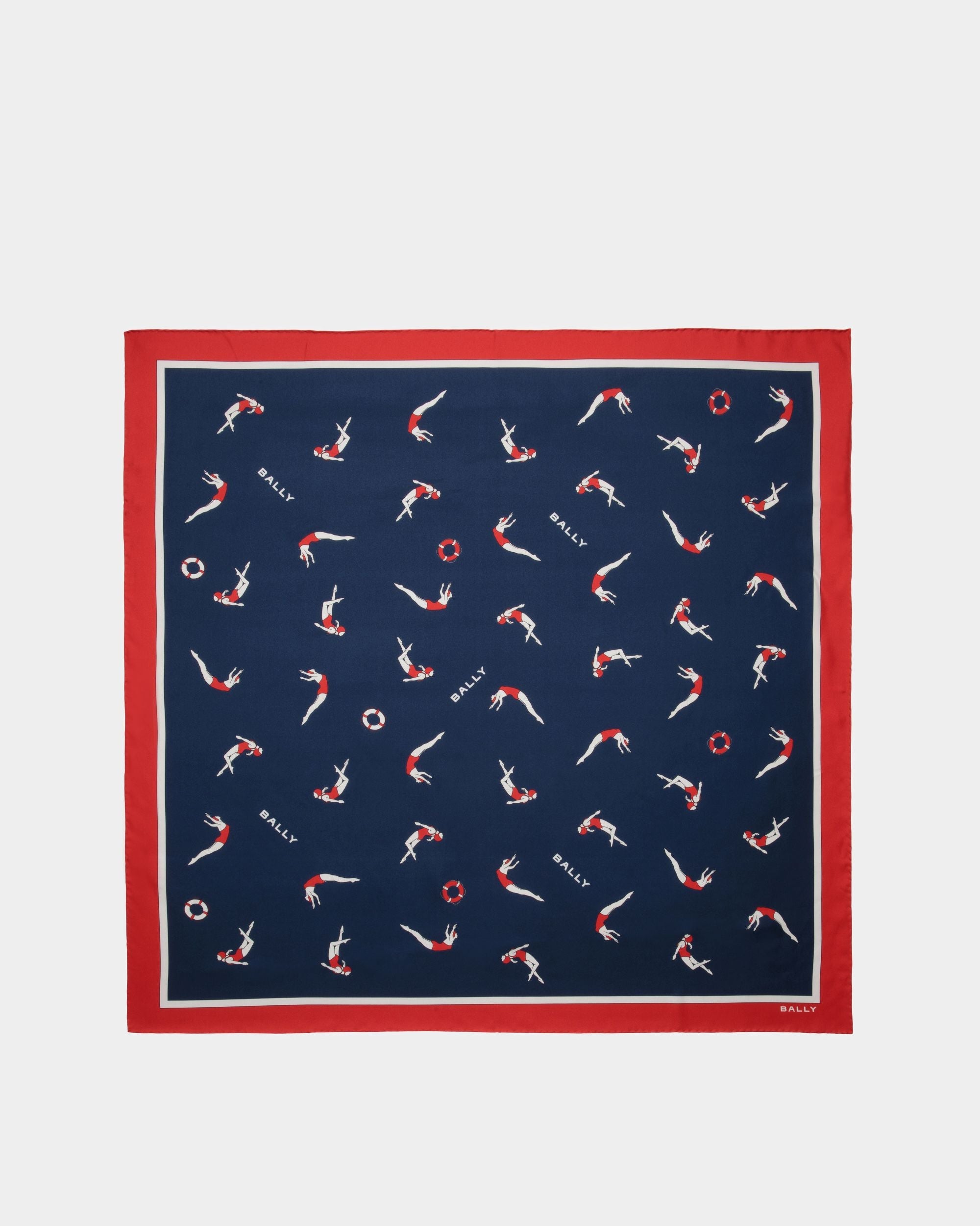 Bally Global - Square Scarf in Silk - Blue
