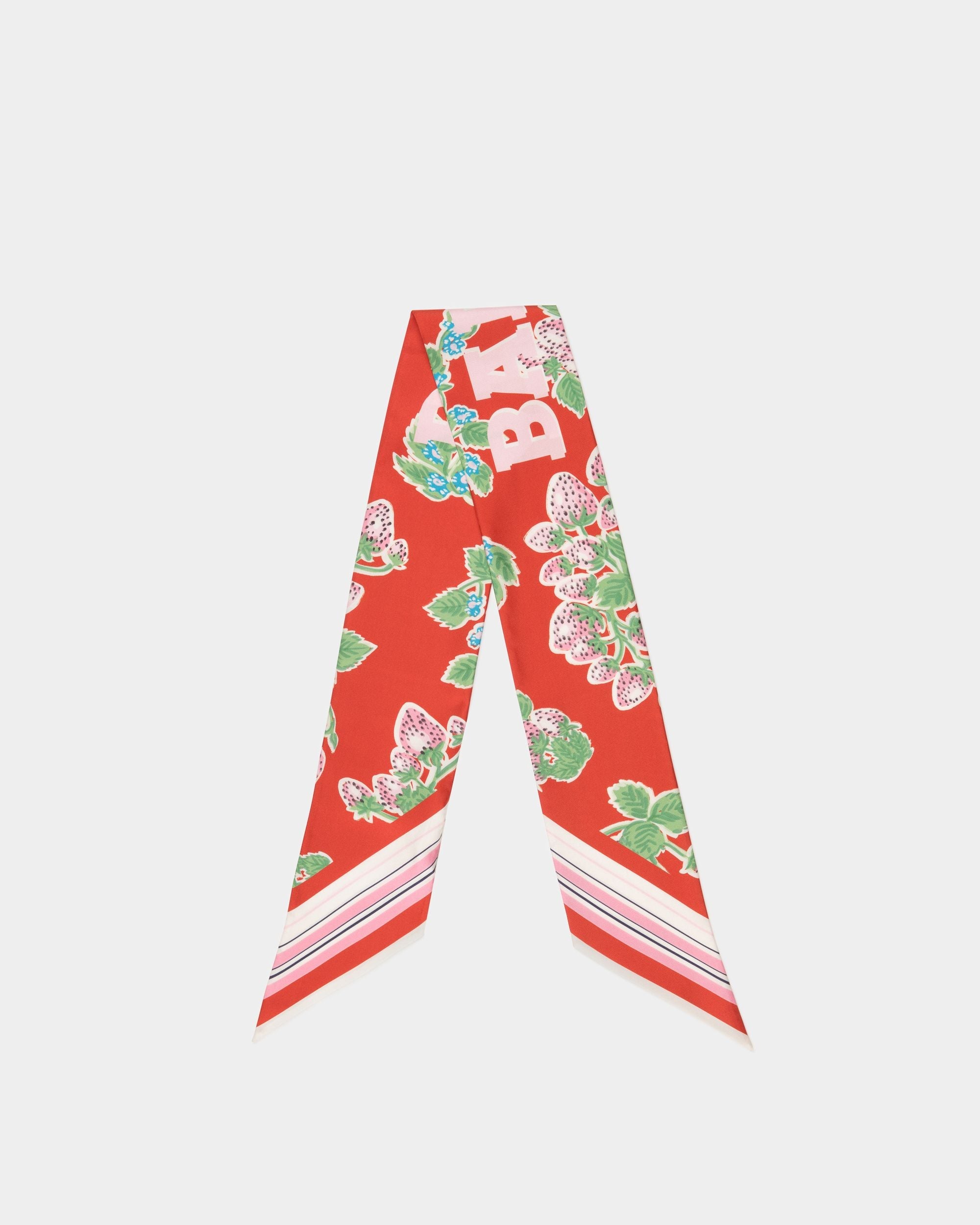Bally Global - Pañuelo De Seda Con Estampado Strawberry - Multicolor
