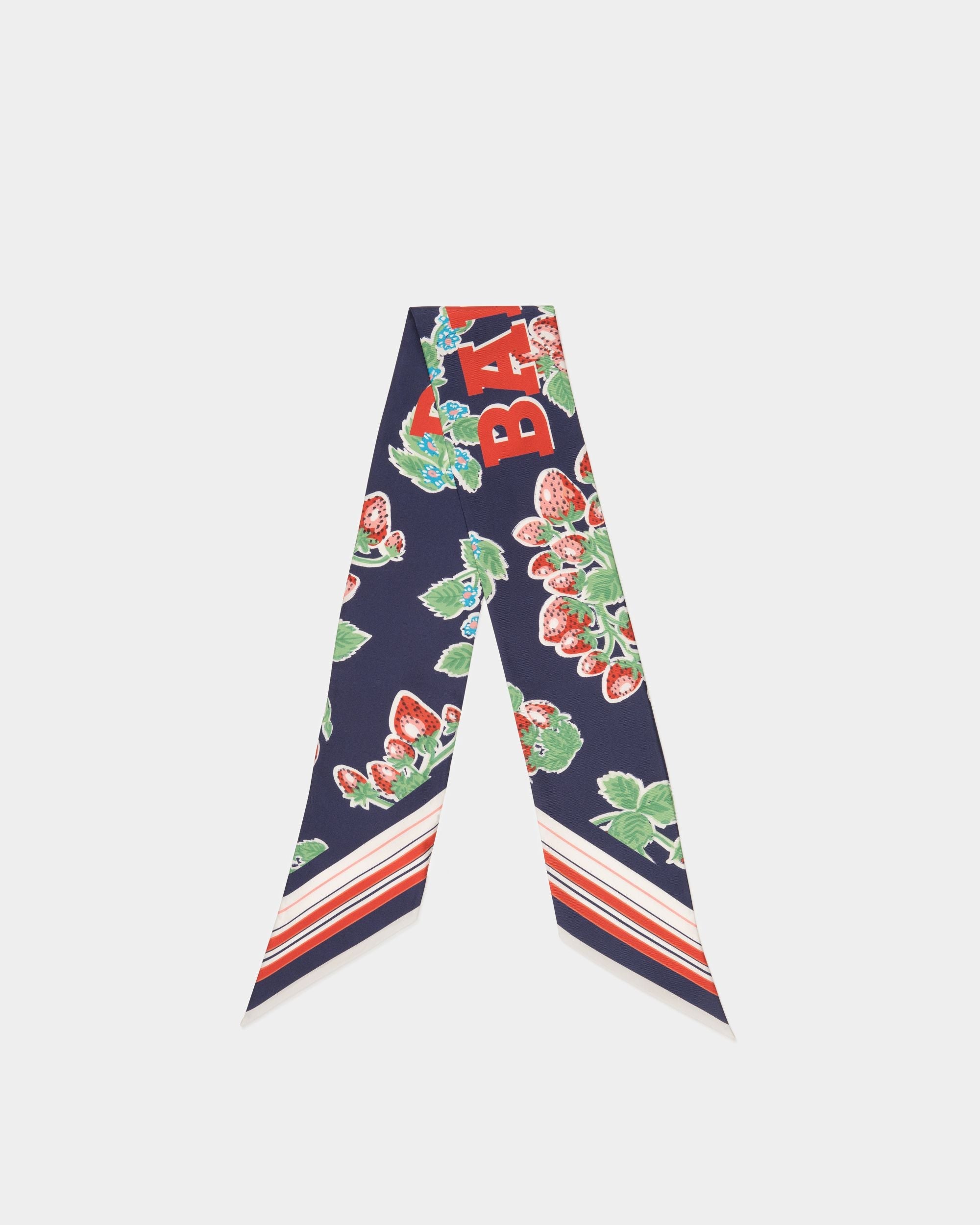 Bally Global - Neck Bow in Strawberry Print Silk - Multicolor