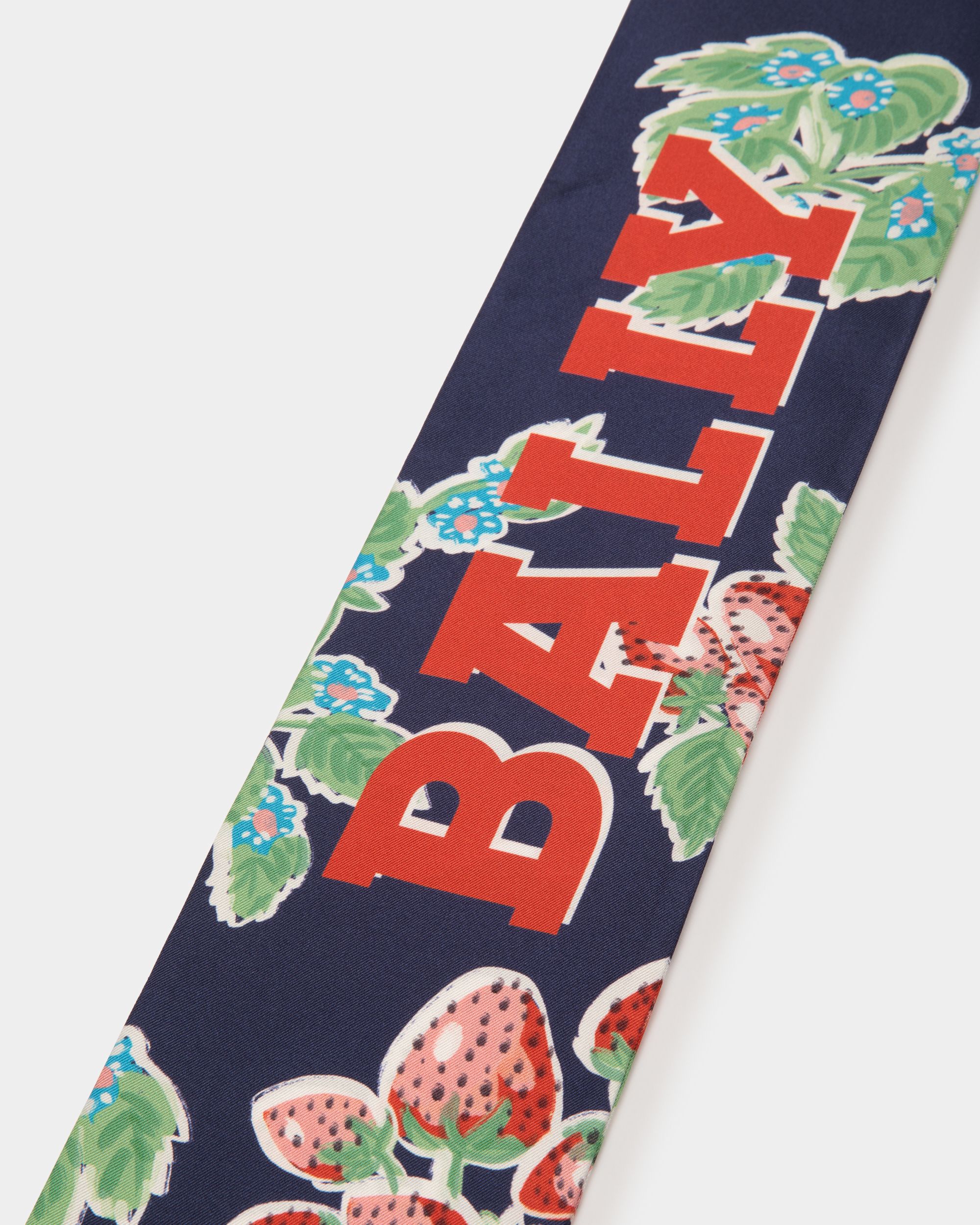 Bally Global - Neck Bow in Strawberry Print Silk - Multicolor