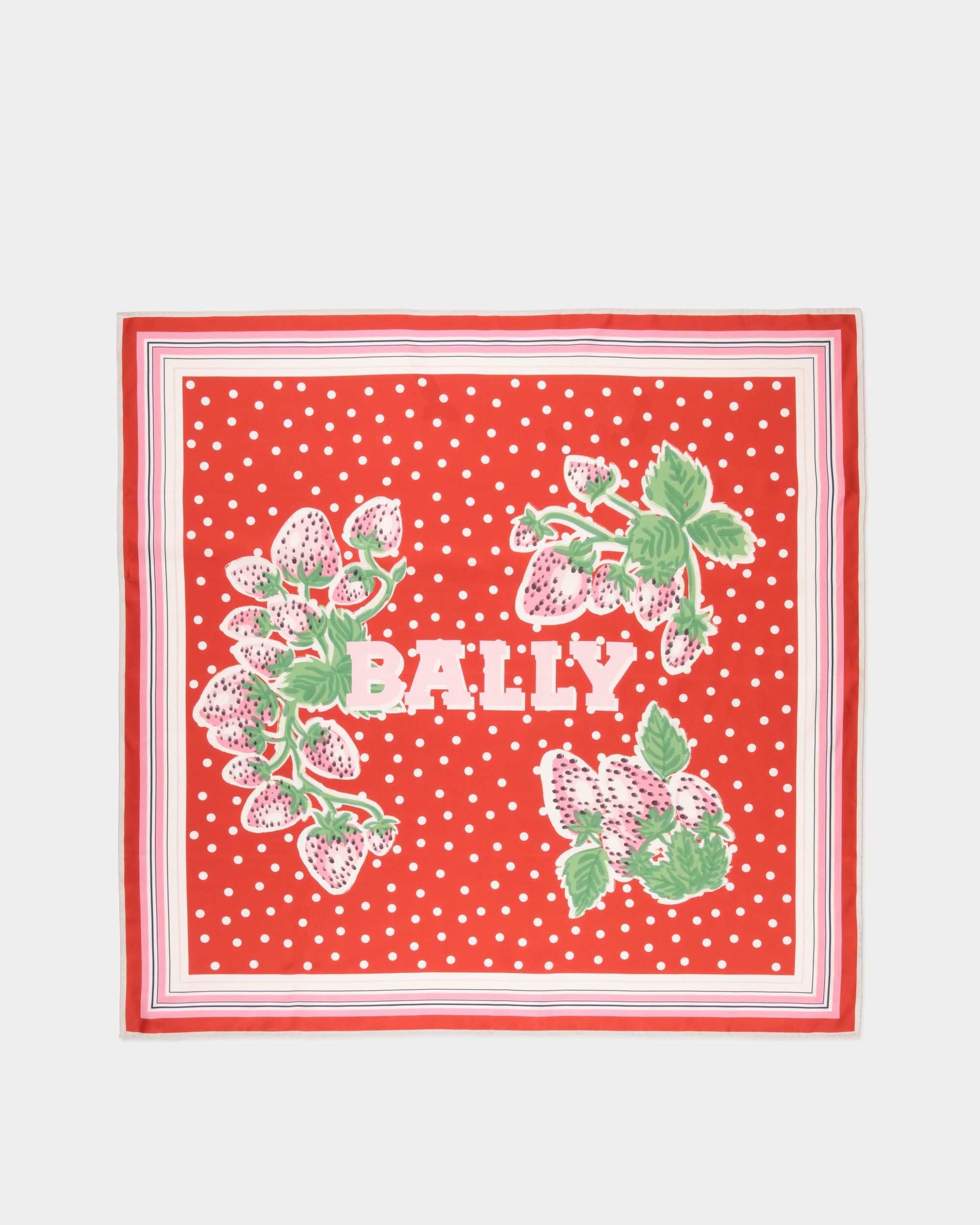Bally Global - Foulard in Strawberry Print Silk - Multicolor