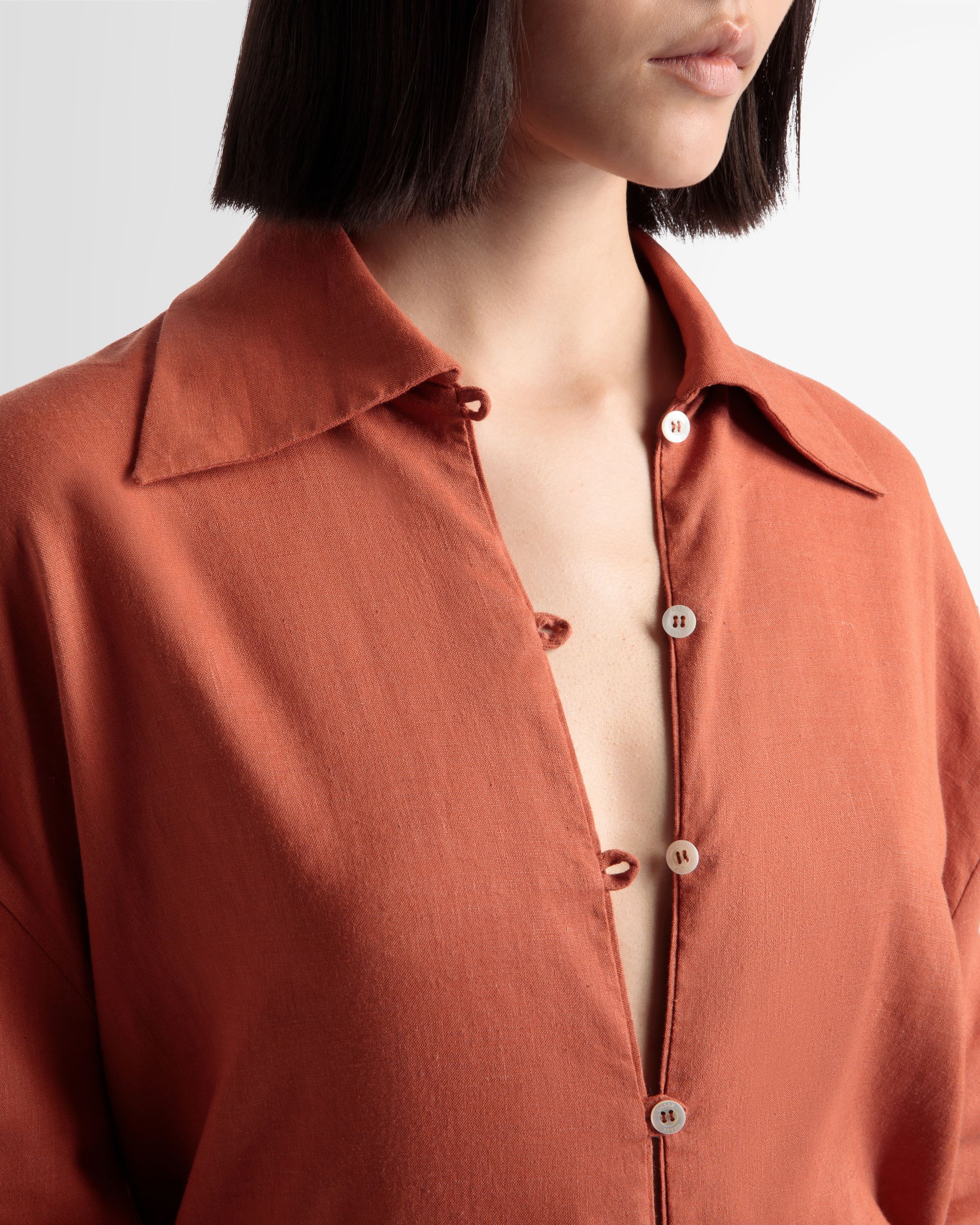 Bally Global - Camisa Relaxed De Lino En Rosa - Rosa