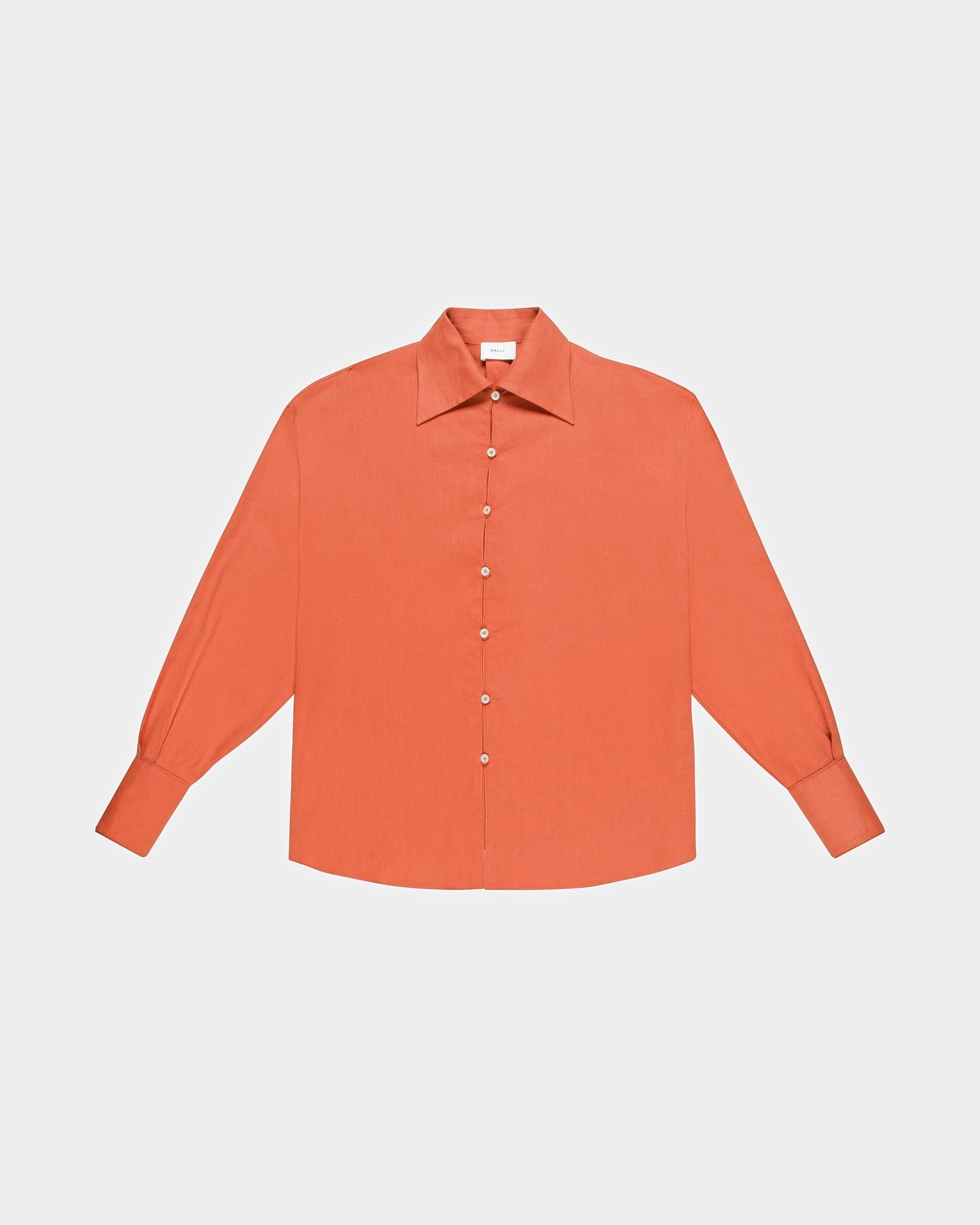Bally Global - Camisa Relaxed De Lino En Rosa - Rosa