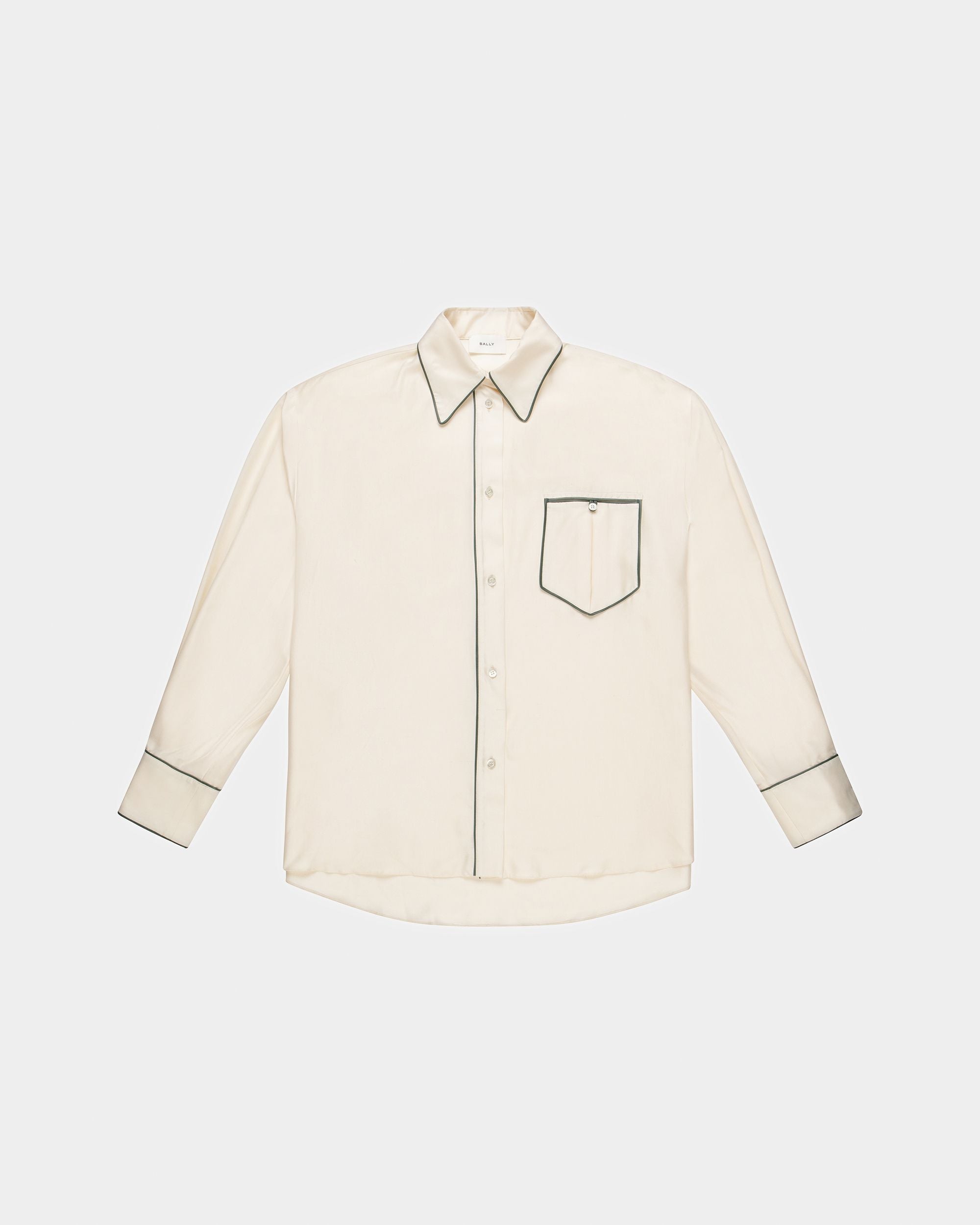 Bally Global - Relaxed Silk Shirt In Bone - White