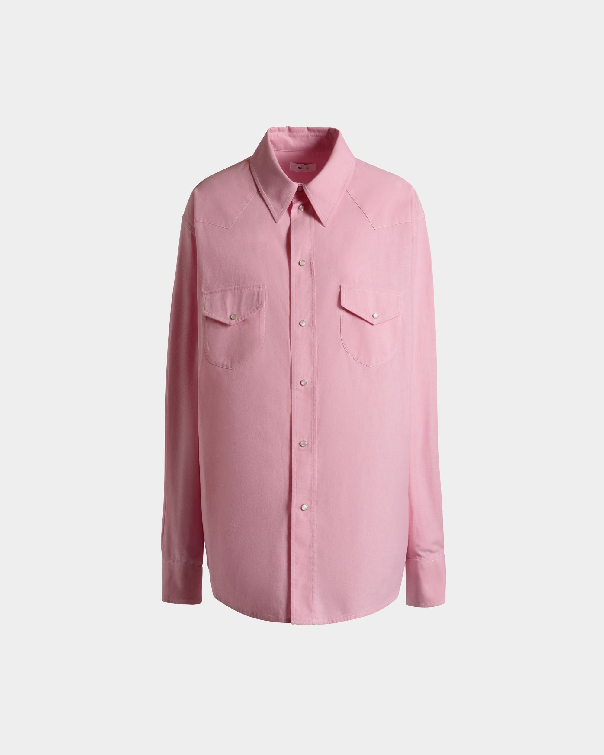 Bally Global - Oversized Shirt in Pink Cotton - Pink