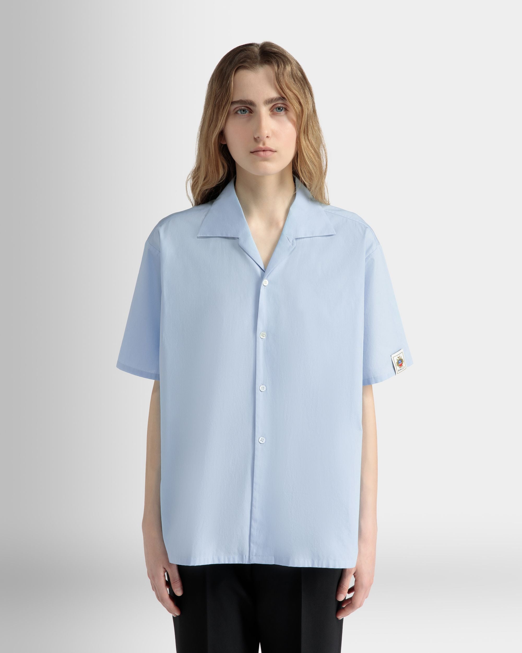 Bally Global - Oversized Shirt in Light Blue Cotton - Blue