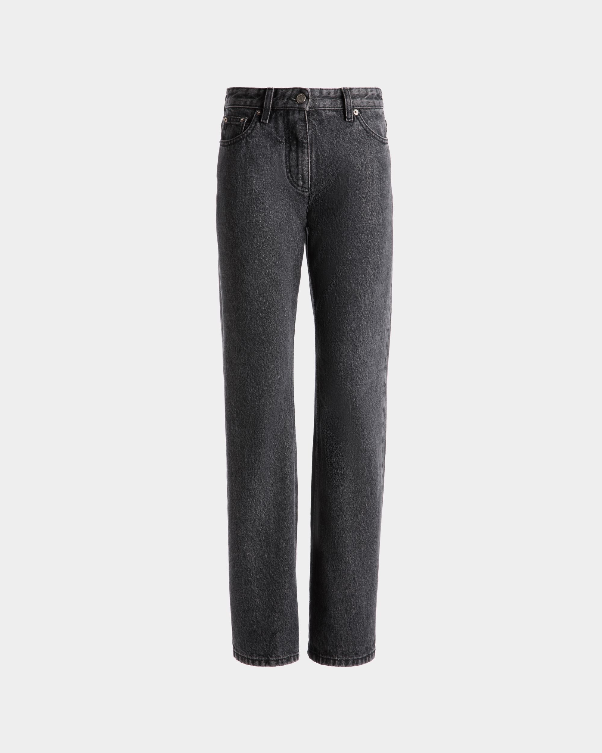 Bally Global - Flared Denim Pants In Grey Melange Cotton - Grey