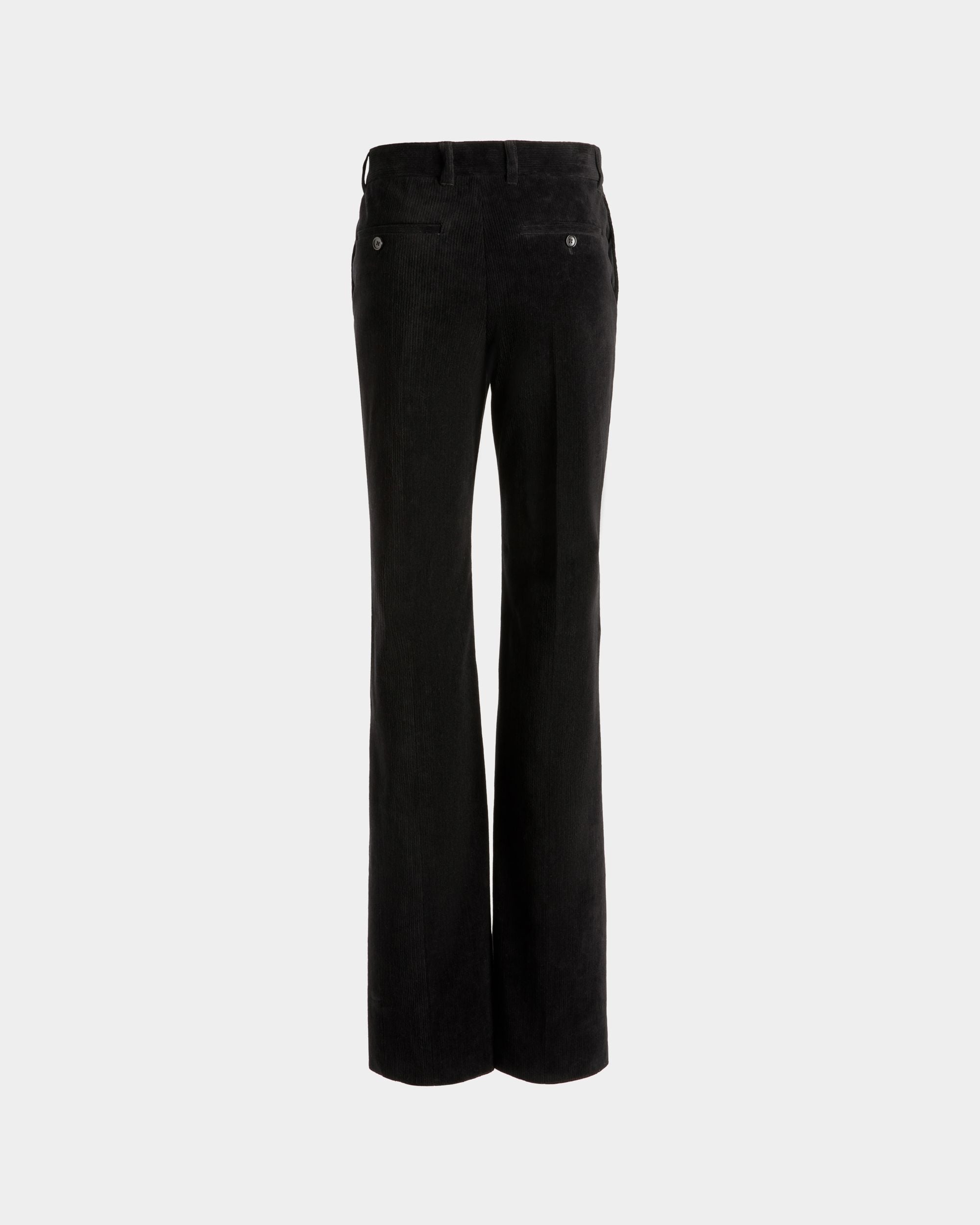 Bally Global - Flared Pants In Black Cotton Corduroy - Black