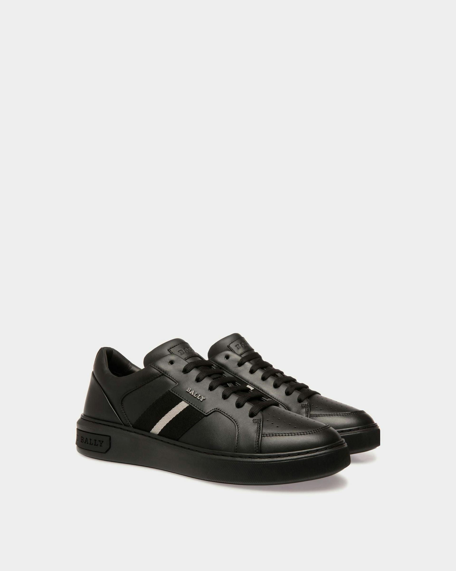 Men's Moony Leather Sneakers In Black | Bally