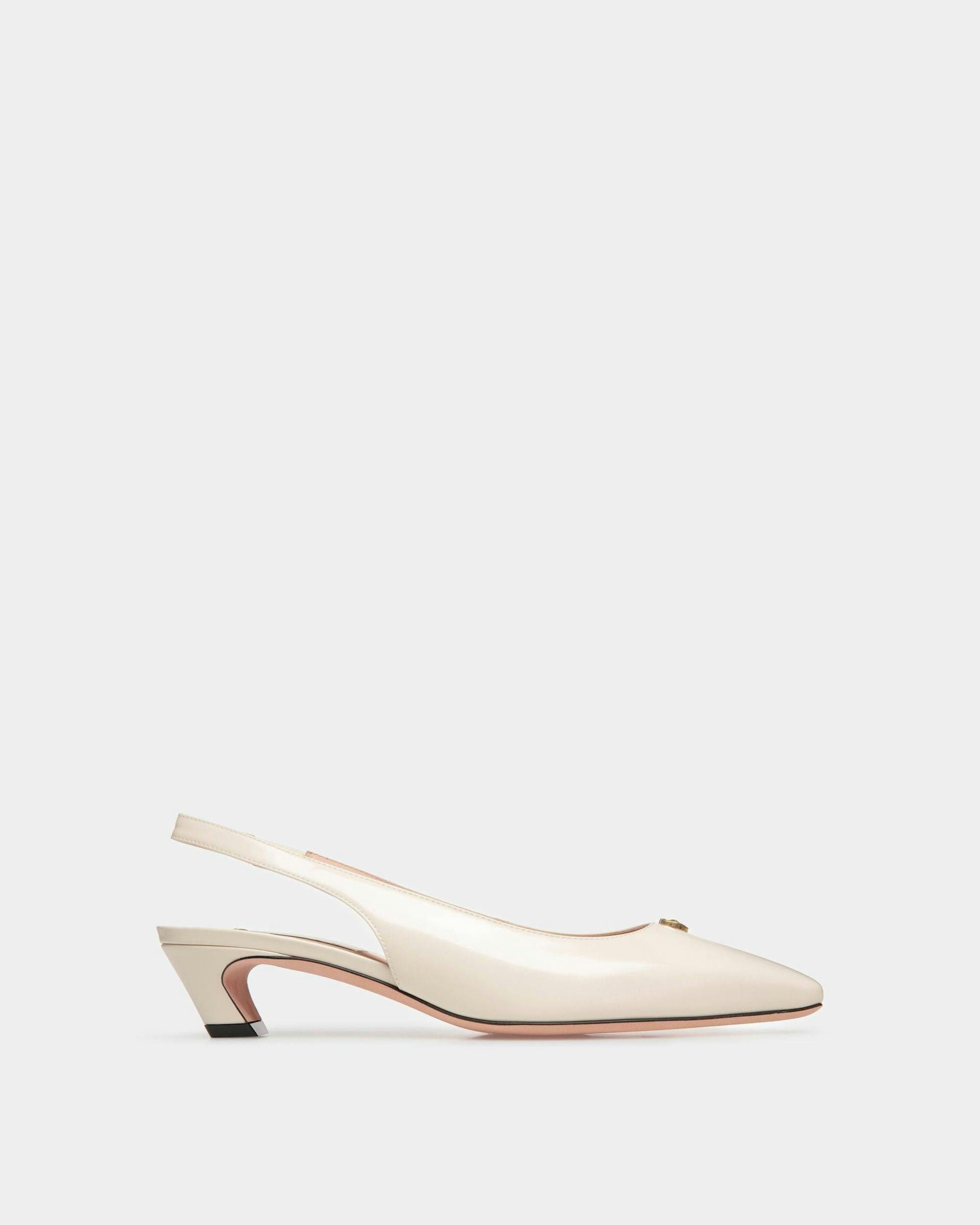Sylt | Women's Slingback Pump in White Leather | Bally