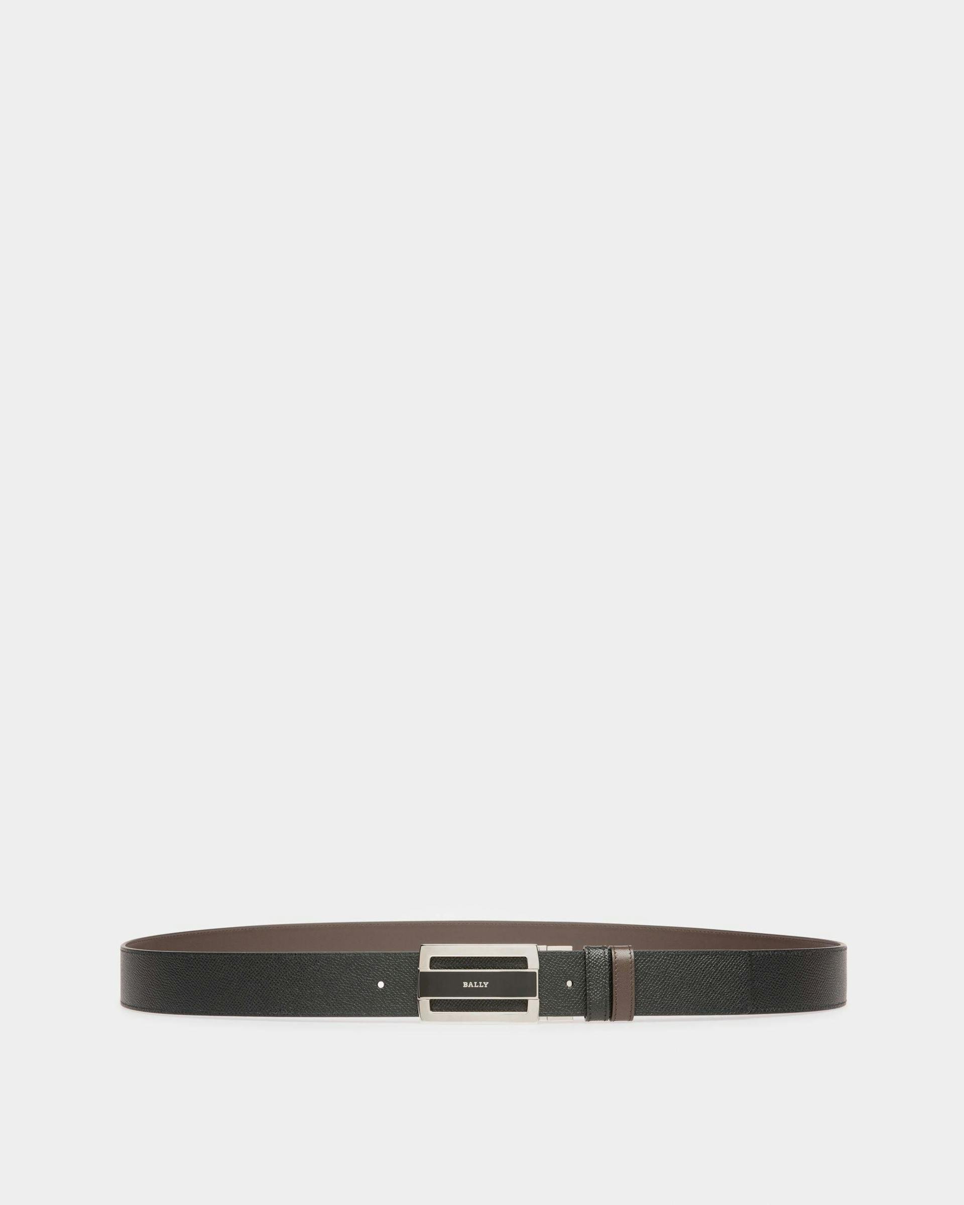 Fabazia Leather 35mm Belt In Black & Brown - Men's - Bally - 01