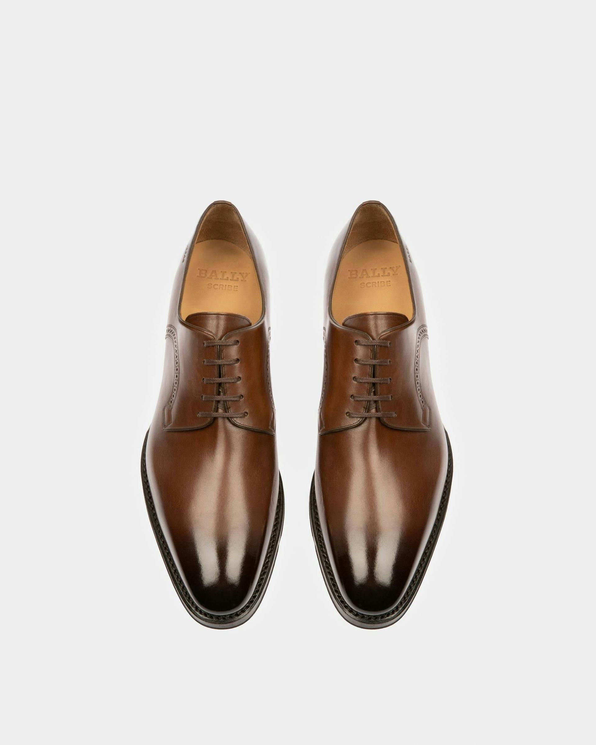 Scamardo Leather Derby Shoes In Brown - Men's - Bally - 02