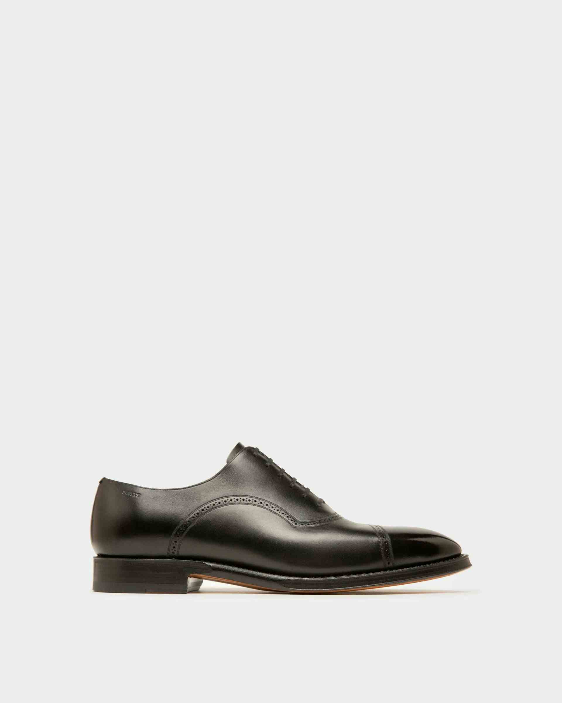 Scanio Leather Oxford Shoes In Black - Men's - Bally
