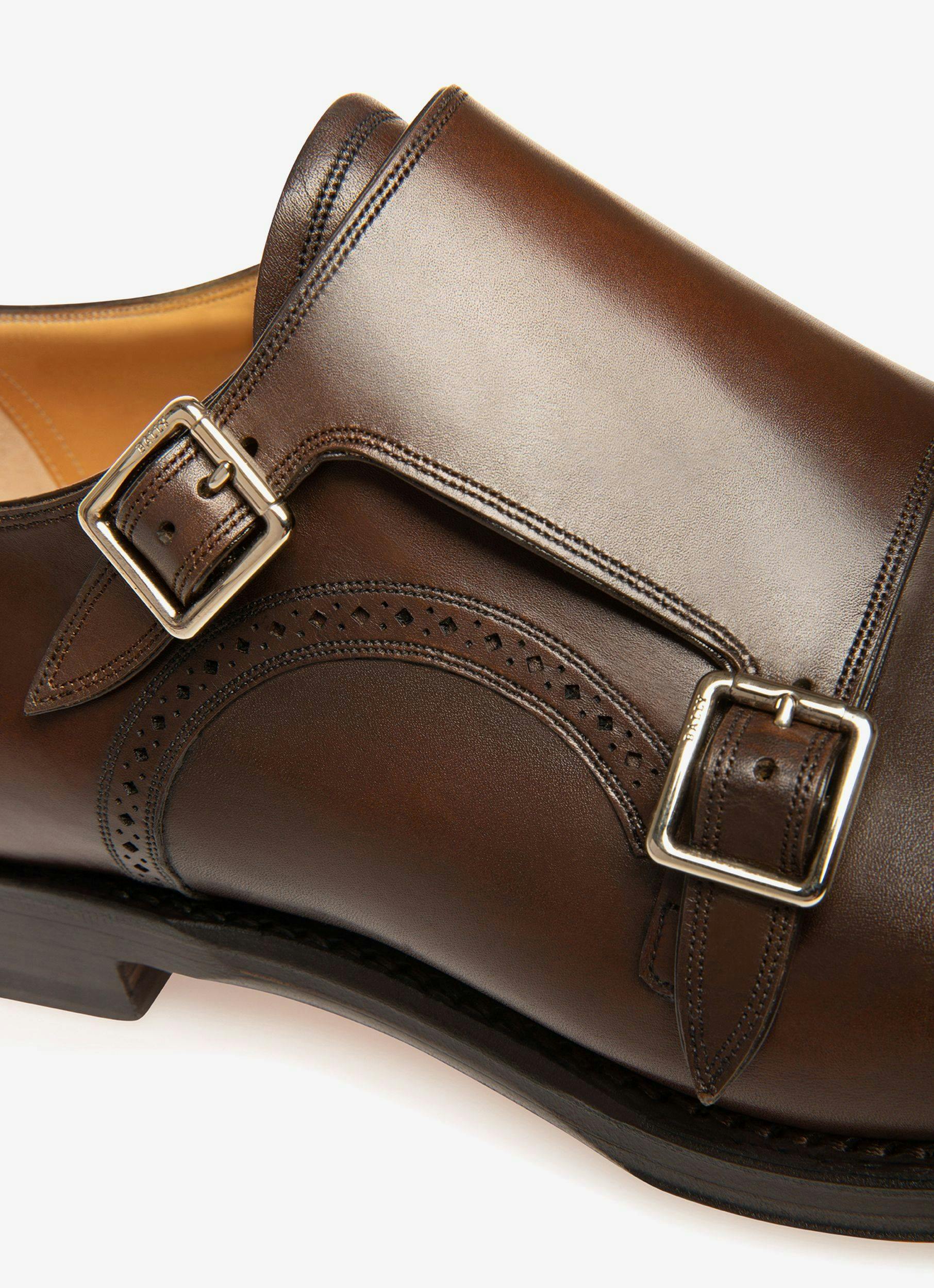 Men's Scribe Novo Loafers In Brown Leather | Bally | Still Life Detail