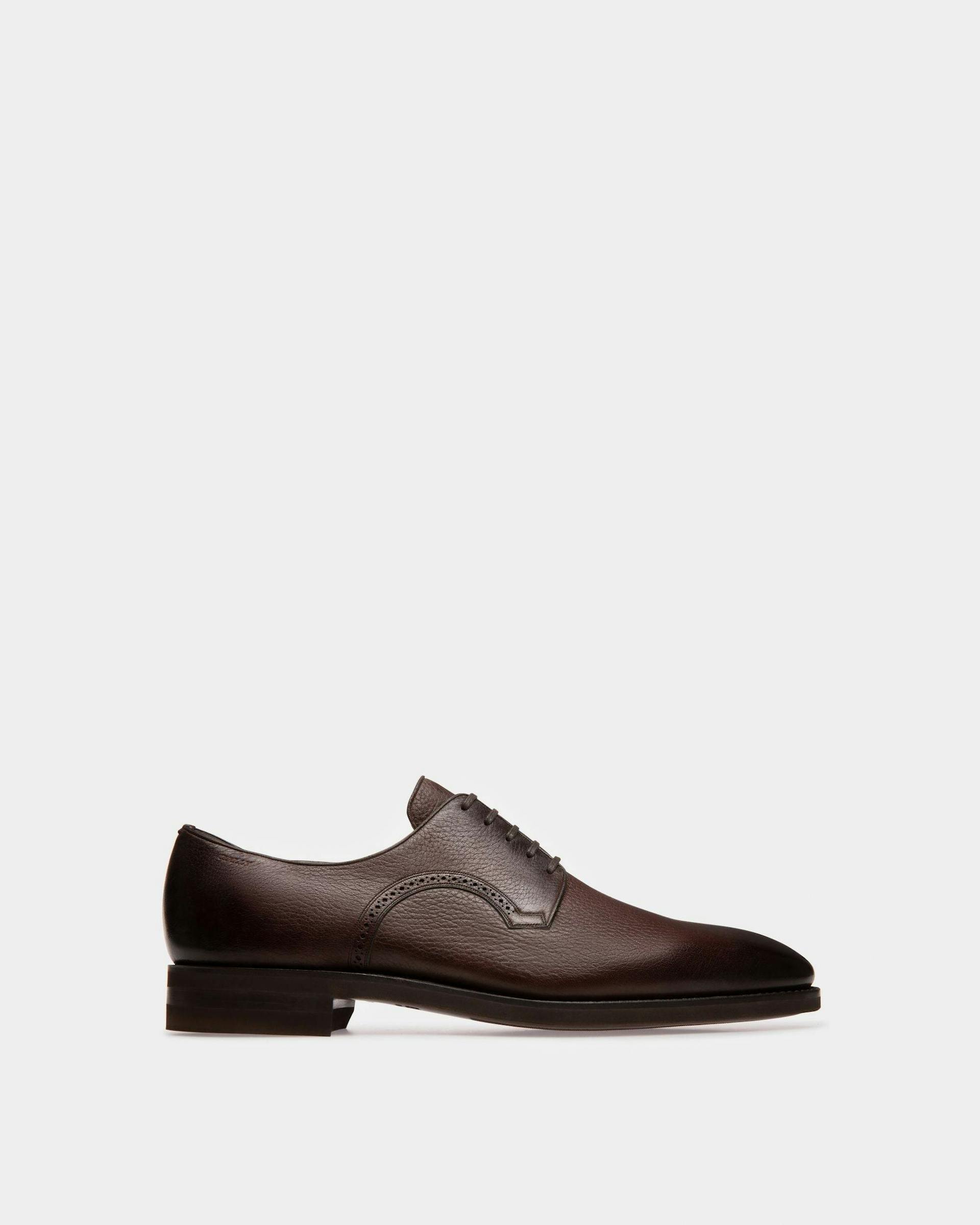 Scribe Novo Derby Shoes In Coffee Leather - Men's - Bally - 01