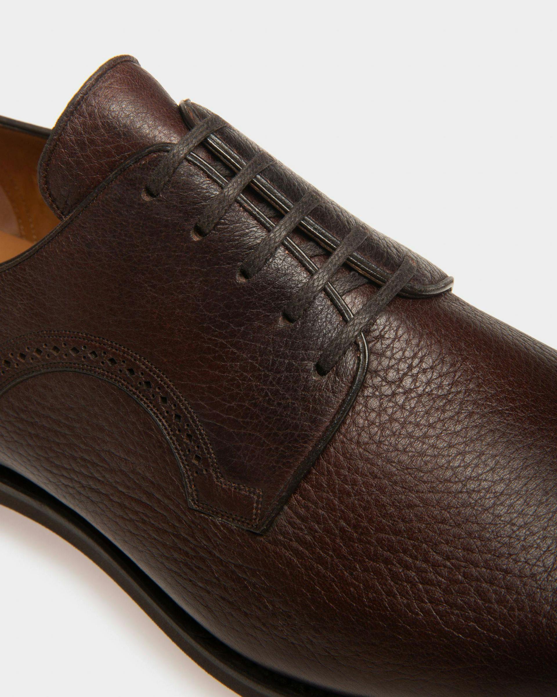 Scribe Novo Derby Shoes In Coffee Leather - Men's - Bally - 03
