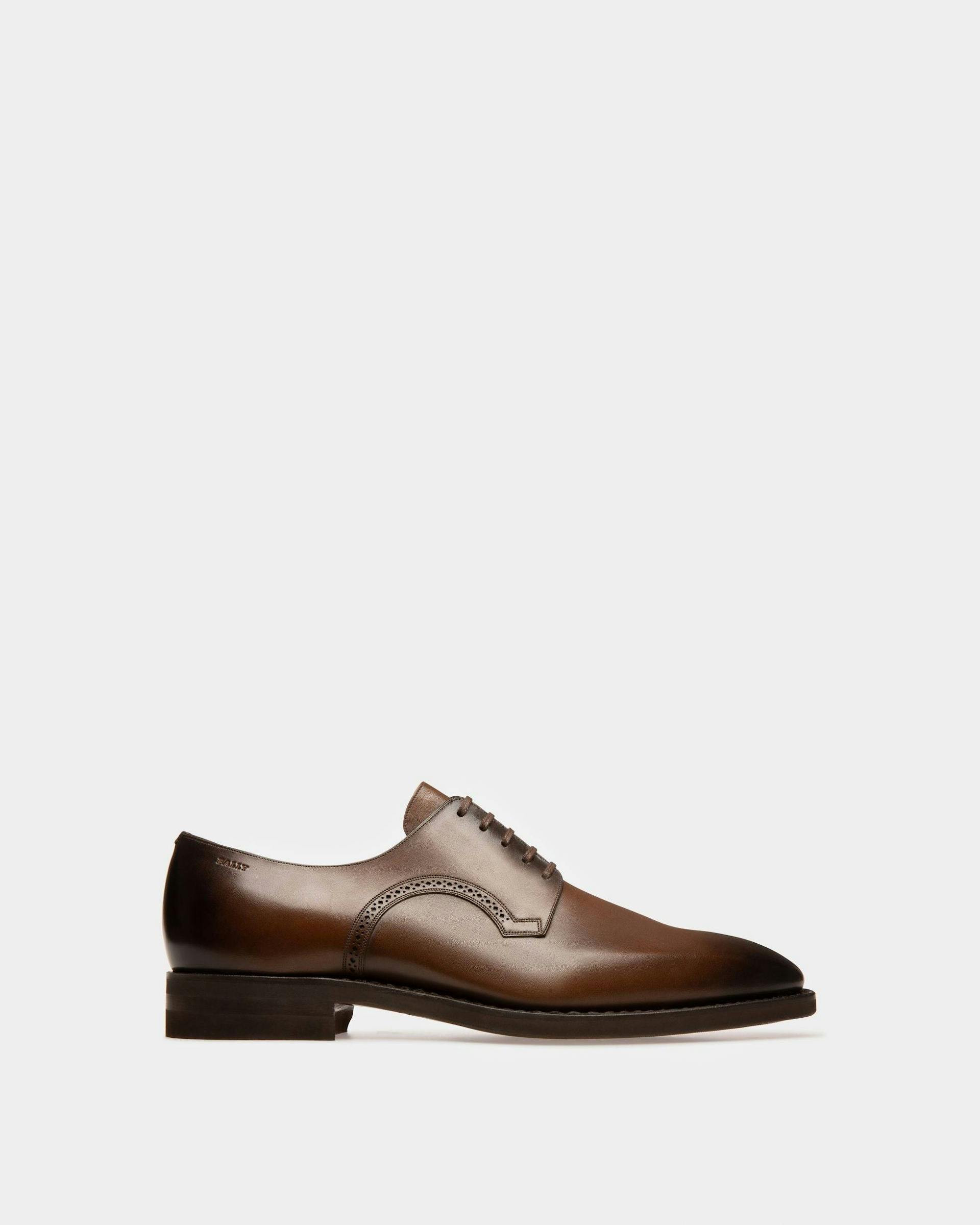 Scribe Novo Derby Shoes In Brown Leather - Men's - Bally - 01
