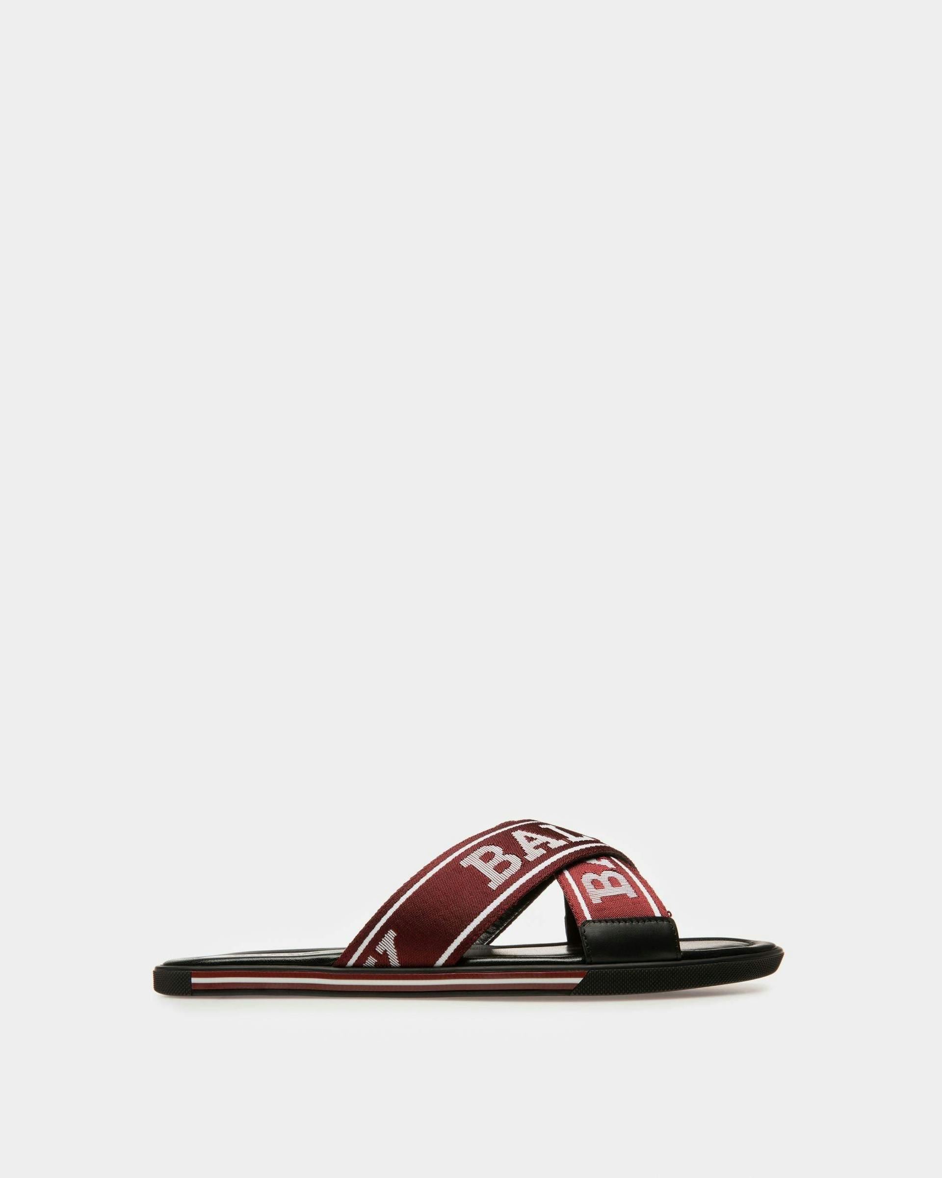 Bonks Fabric & Leather Sandals In Bally Red - Men's - Bally - 01