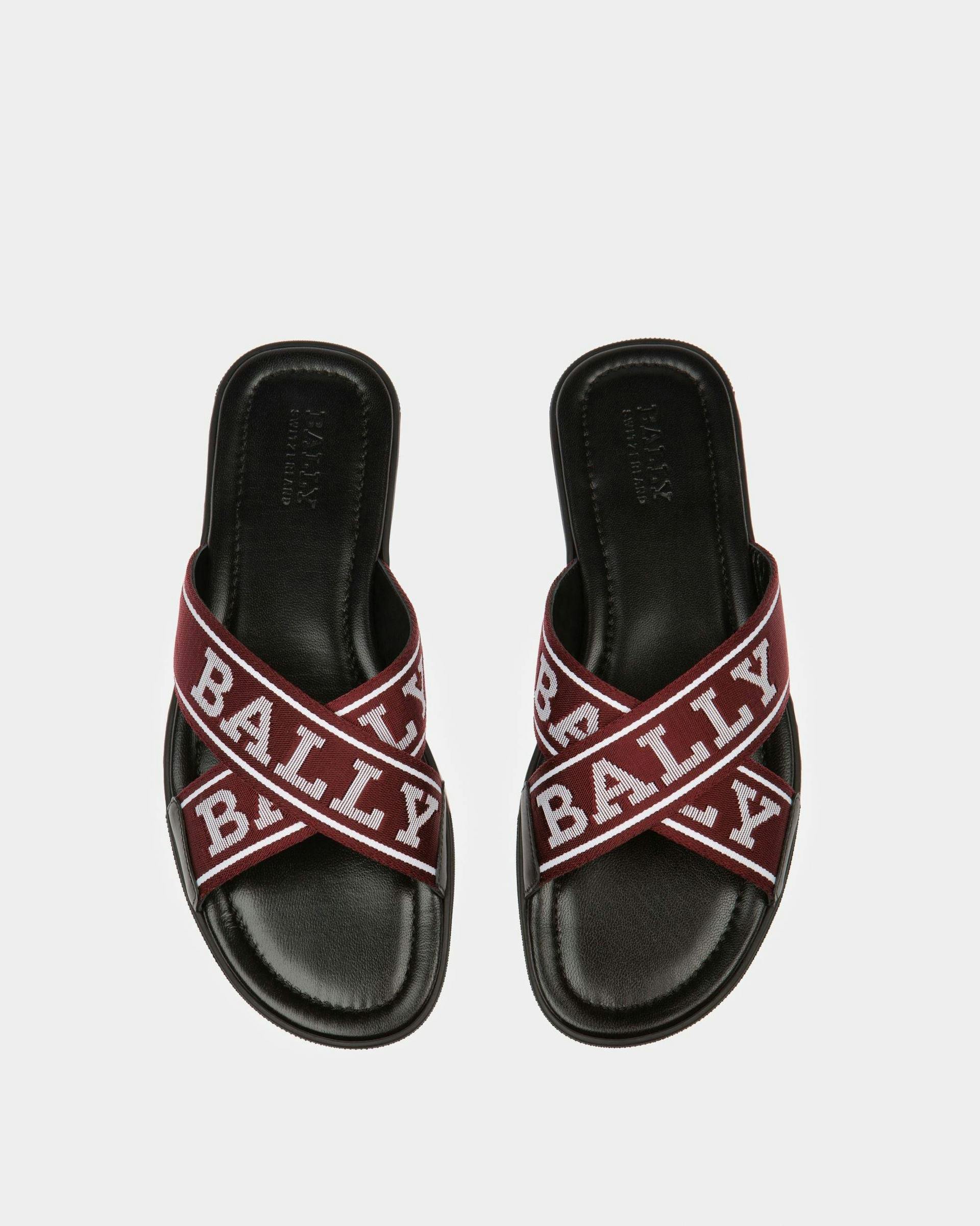 Bonks Fabric & Leather Sandals In Bally Red - Men's - Bally - 02