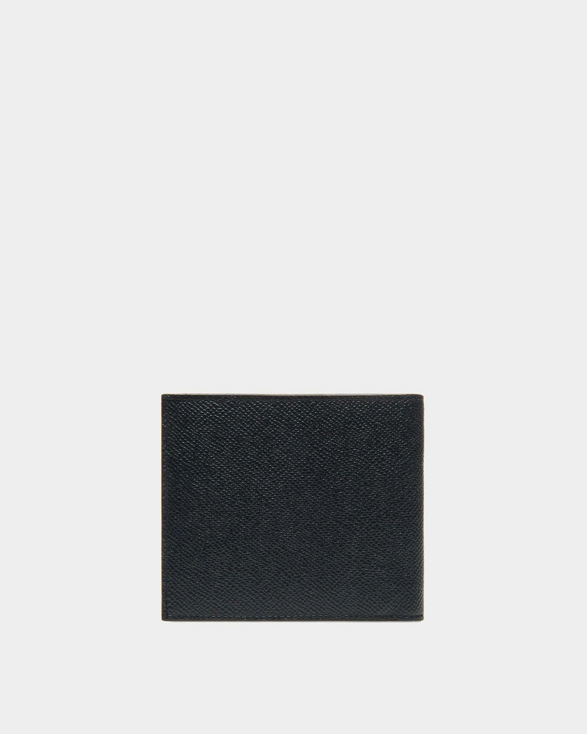 Lettering Wallet In Blue Leather - Men's - Bally - 02